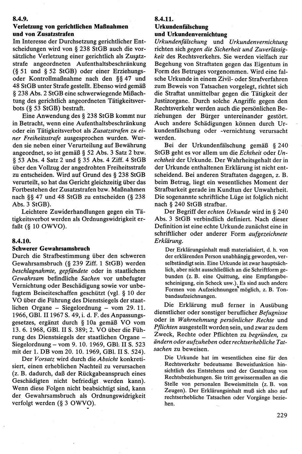 Strafrecht [Deutsche Demokratische Republik (DDR)], Besonderer Teil, Lehrbuch 1981, Seite 229 (Strafr. DDR BT Lb. 1981, S. 229)
