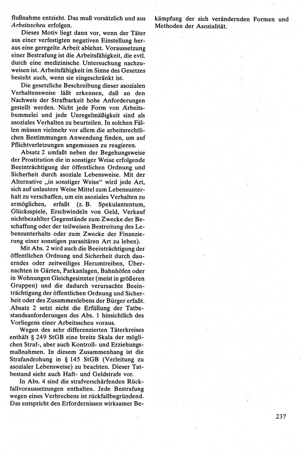 Strafrecht [Deutsche Demokratische Republik (DDR)], Besonderer Teil, Lehrbuch 1981, Seite 237 (Strafr. DDR BT Lb. 1981, S. 237)