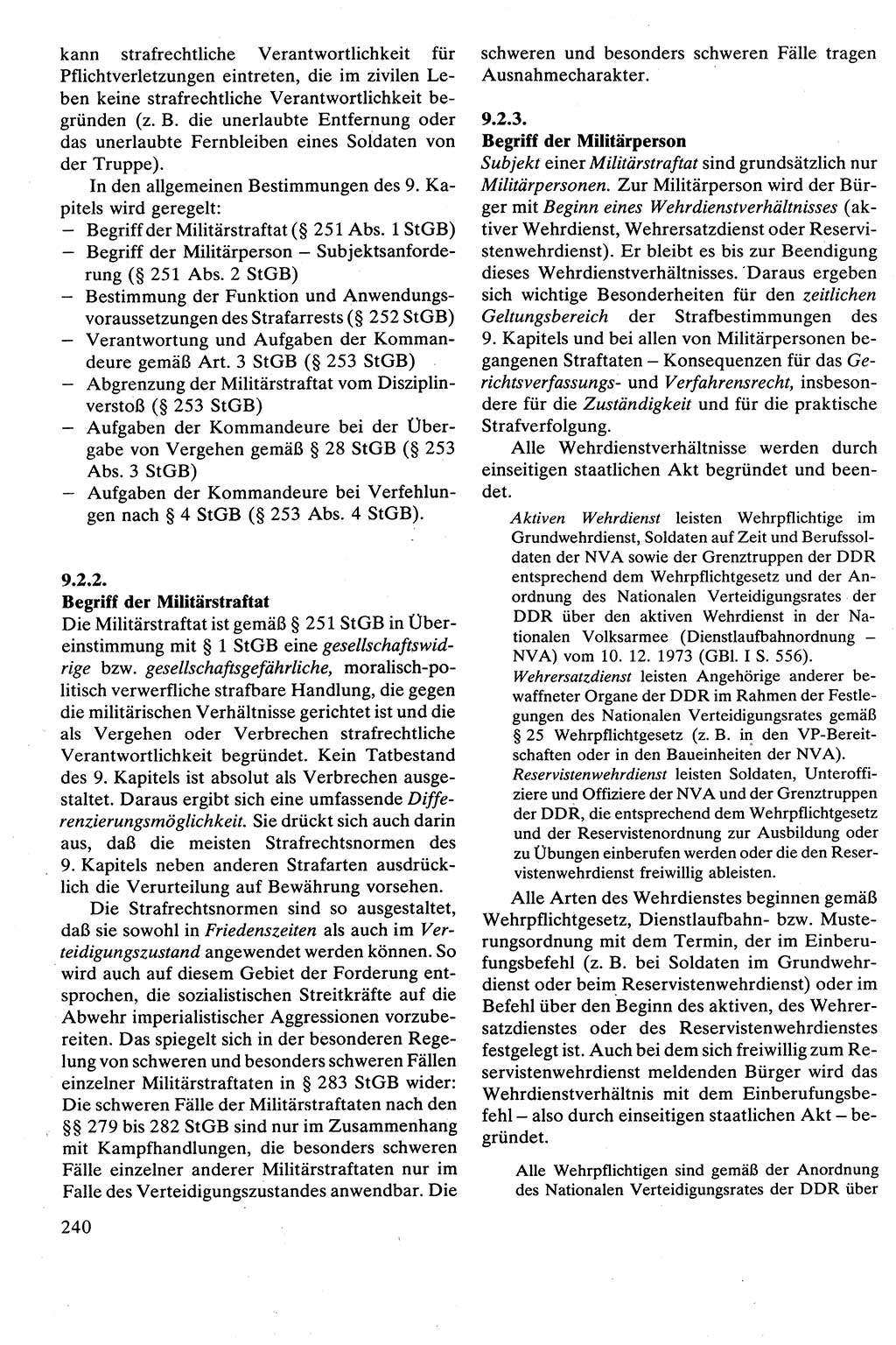 Strafrecht [Deutsche Demokratische Republik (DDR)], Besonderer Teil, Lehrbuch 1981, Seite 240 (Strafr. DDR BT Lb. 1981, S. 240)