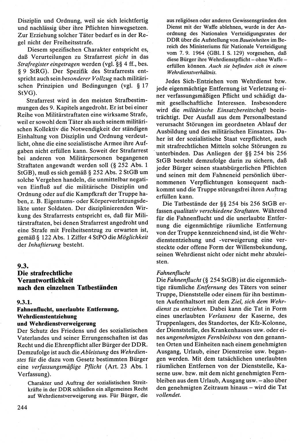 Strafrecht [Deutsche Demokratische Republik (DDR)], Besonderer Teil, Lehrbuch 1981, Seite 244 (Strafr. DDR BT Lb. 1981, S. 244)