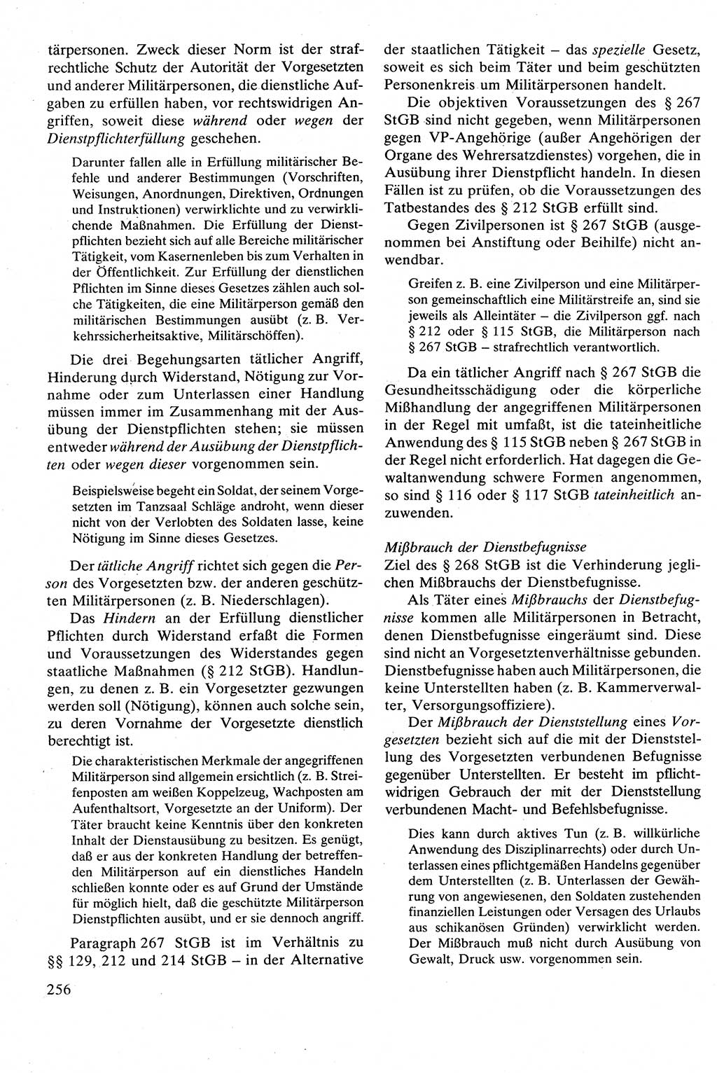 Strafrecht [Deutsche Demokratische Republik (DDR)], Besonderer Teil, Lehrbuch 1981, Seite 256 (Strafr. DDR BT Lb. 1981, S. 256)