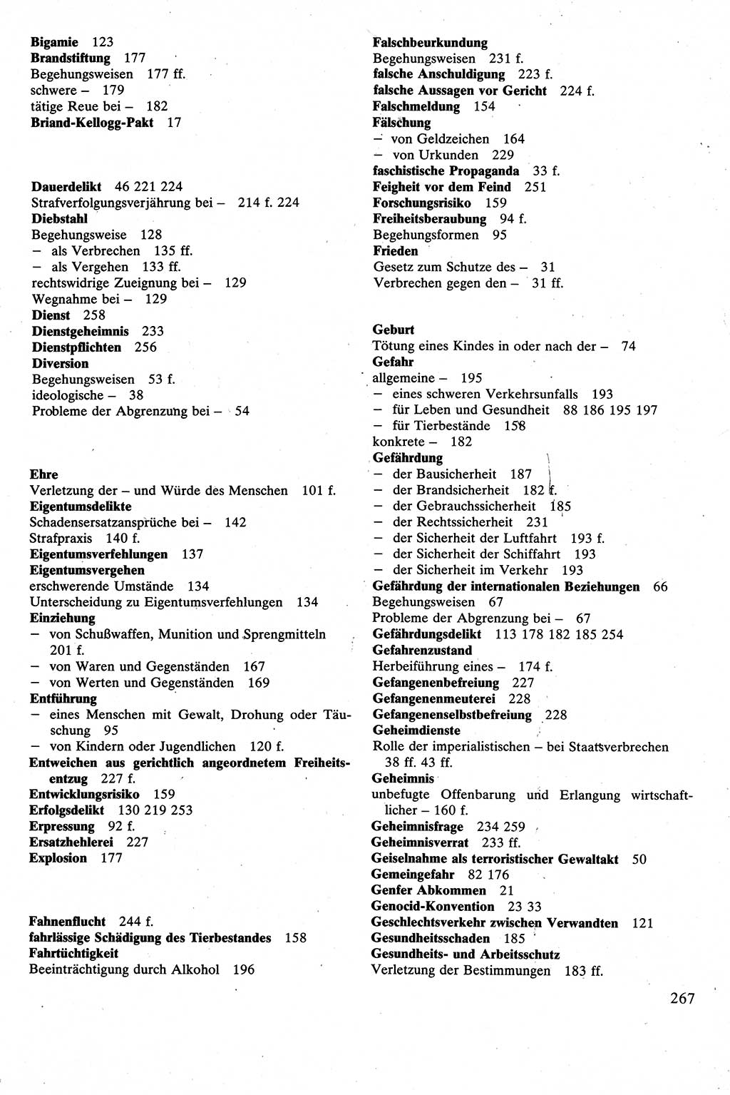 Strafrecht [Deutsche Demokratische Republik (DDR)], Besonderer Teil, Lehrbuch 1981, Seite 267 (Strafr. DDR BT Lb. 1981, S. 267)