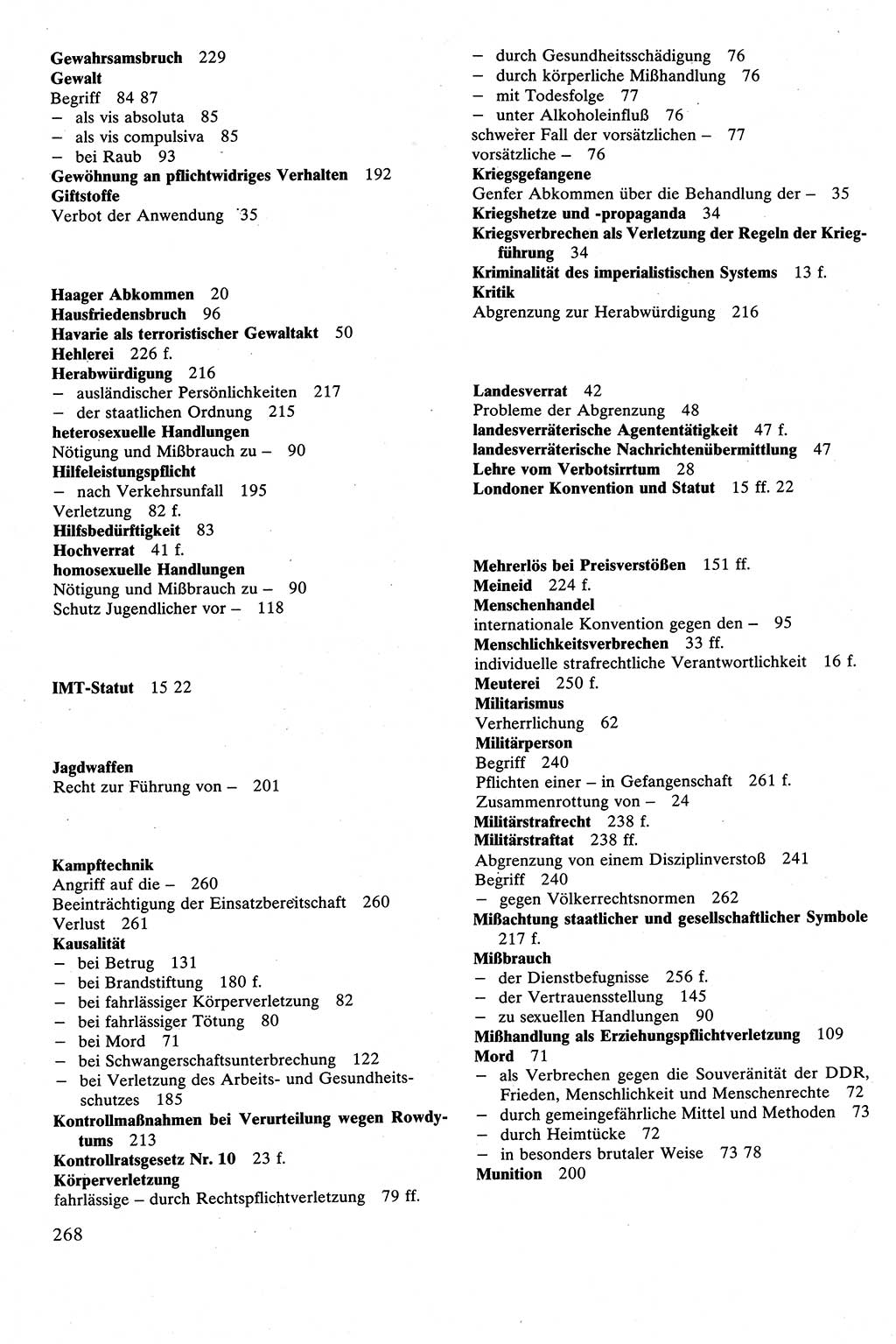 Strafrecht [Deutsche Demokratische Republik (DDR)], Besonderer Teil, Lehrbuch 1981, Seite 268 (Strafr. DDR BT Lb. 1981, S. 268)