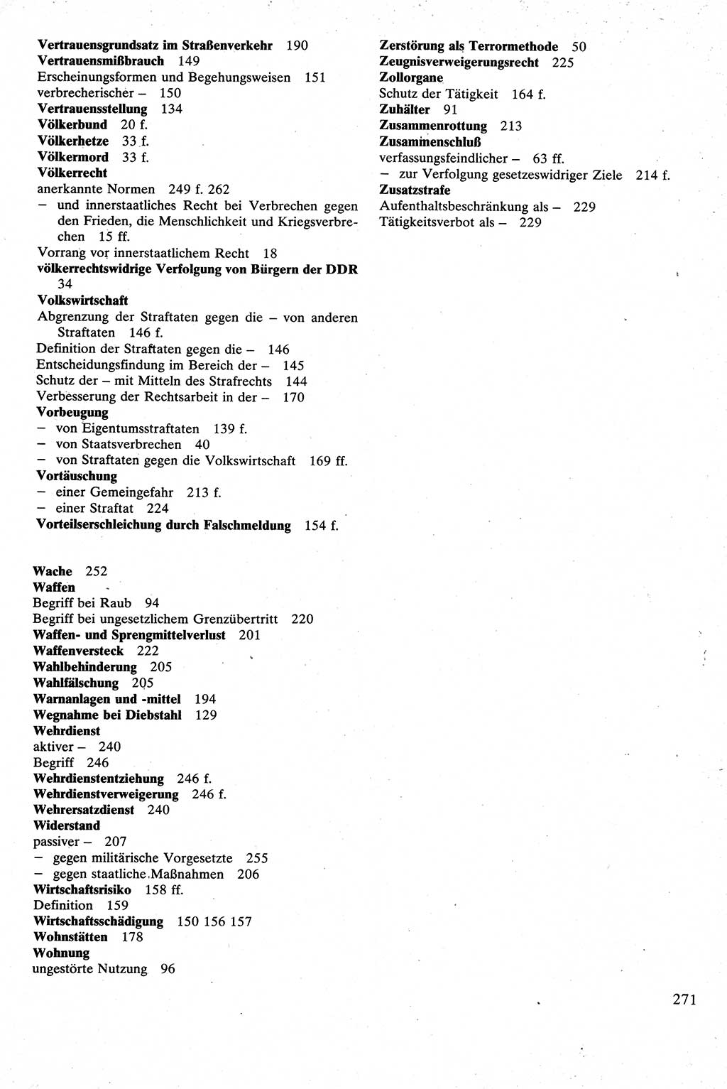 Strafrecht [Deutsche Demokratische Republik (DDR)], Besonderer Teil, Lehrbuch 1981, Seite 271 (Strafr. DDR BT Lb. 1981, S. 271)