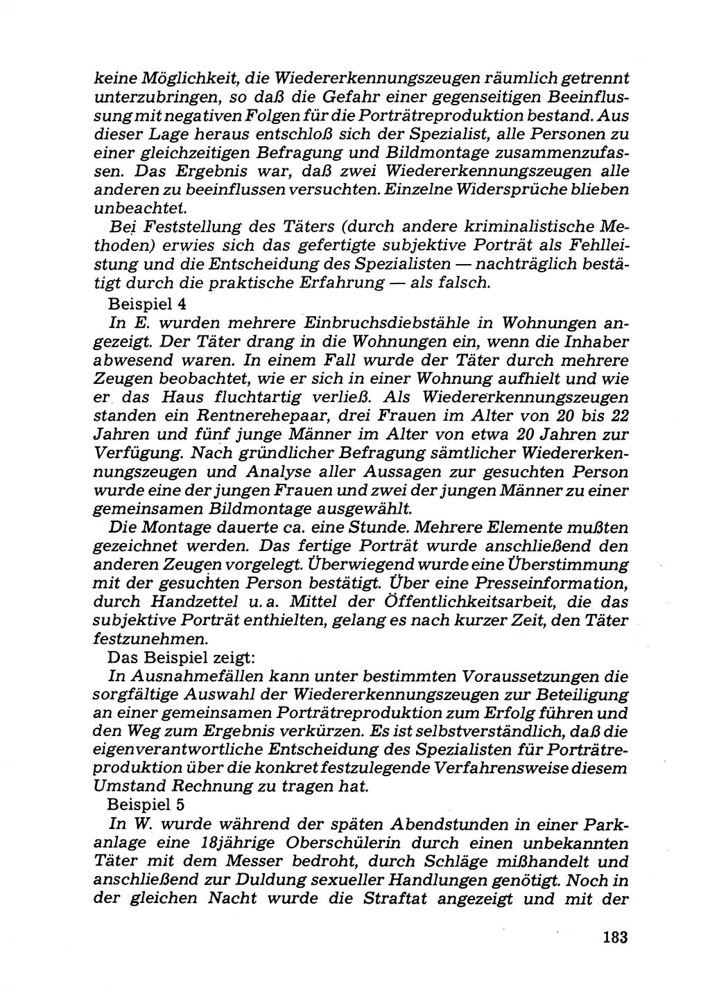 Das subjektive Porträt [Deutsche Demokratische Republik (DDR)] 1981, Seite 183 (Subj. Port. DDR 1981, S. 183)