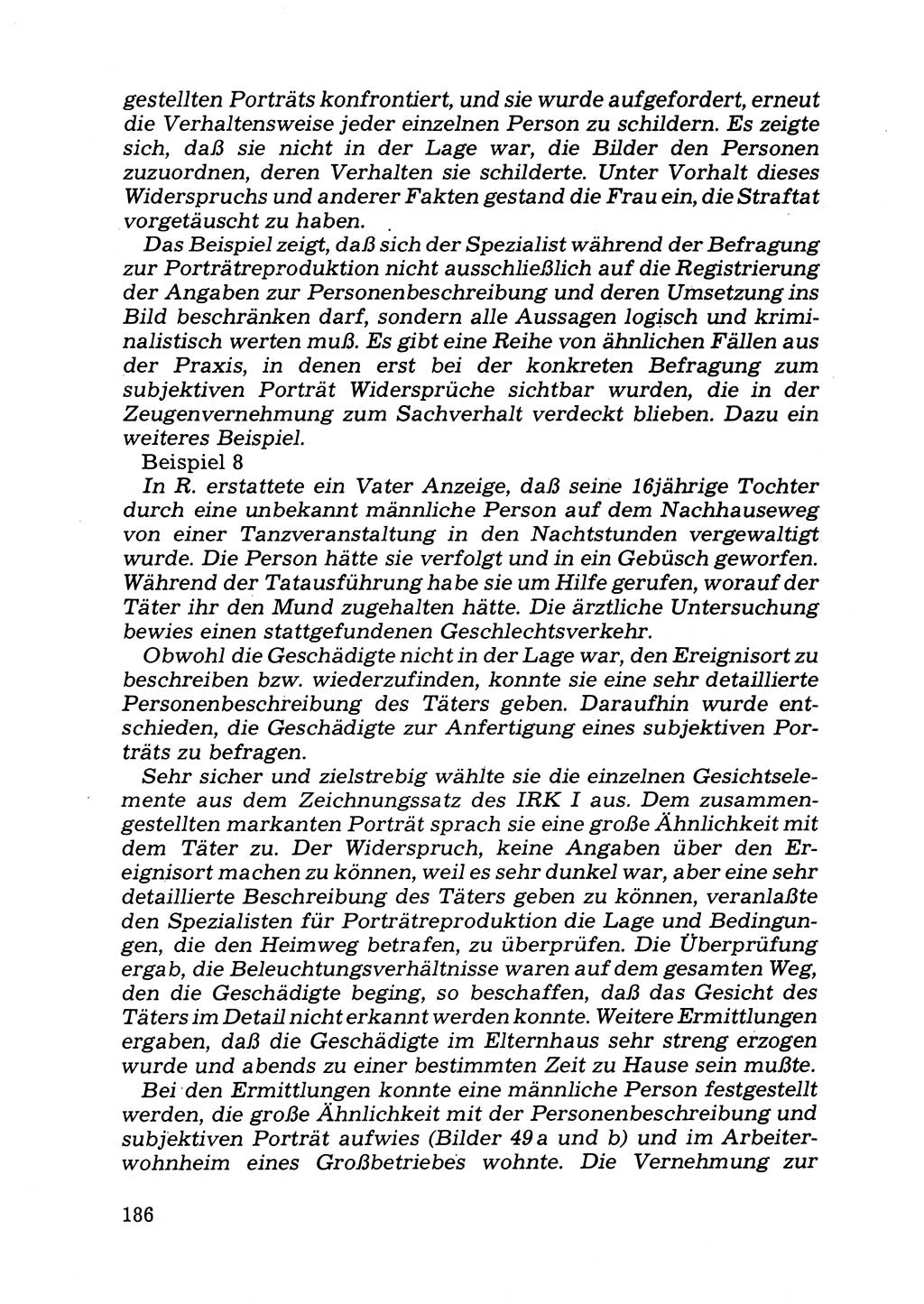 Das subjektive Porträt [Deutsche Demokratische Republik (DDR)] 1981, Seite 186 (Subj. Port. DDR 1981, S. 186)