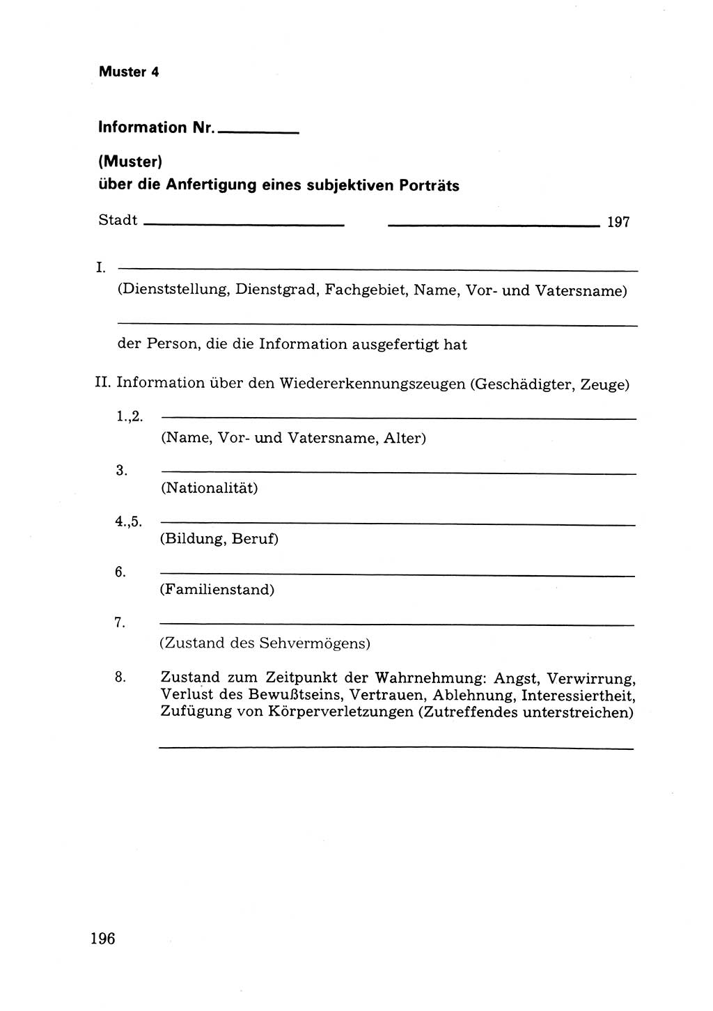 Das subjektive Porträt [Deutsche Demokratische Republik (DDR)] 1981, Seite 196 (Subj. Port. DDR 1981, S. 196)