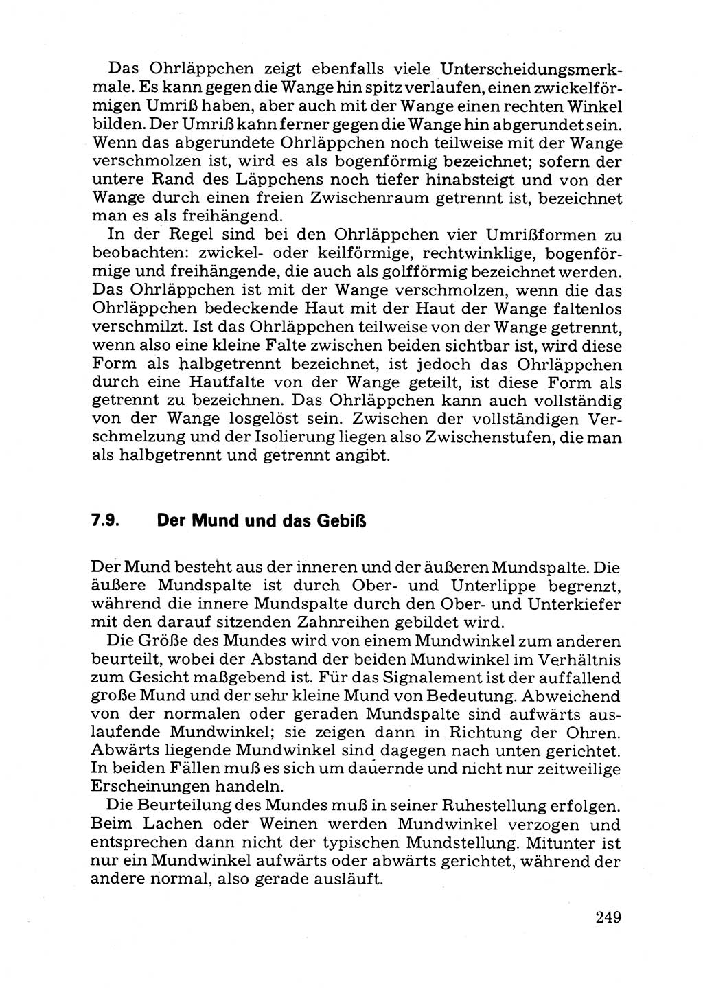 Das subjektive Porträt [Deutsche Demokratische Republik (DDR)] 1981, Seite 249 (Subj. Port. DDR 1981, S. 249)