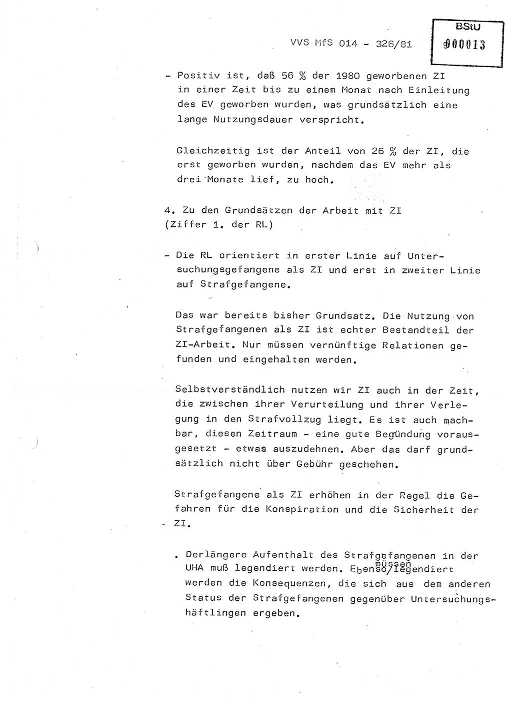 Thesen zum Einführungsvortrag für die Schulung zur Richtlinie Nr. 2/81 [zur Arbeit mit Zelleninformatoren (ZI)] des Genossen Minister (Generaloberst Erich Mielke), Ministerium für Staatssicherheit (MfS) [Deutsche Demokratische Republik (DDR)], Hauptabteilung (HA) Ⅸ, Vertrauliche Verschlußsache (VVS) 014-326/81, Berlin 1981, Seite 9 (Th. Sch. RL 2/81 MfS DDR HA Ⅸ VVS 014-326/81 1981, S. 9)