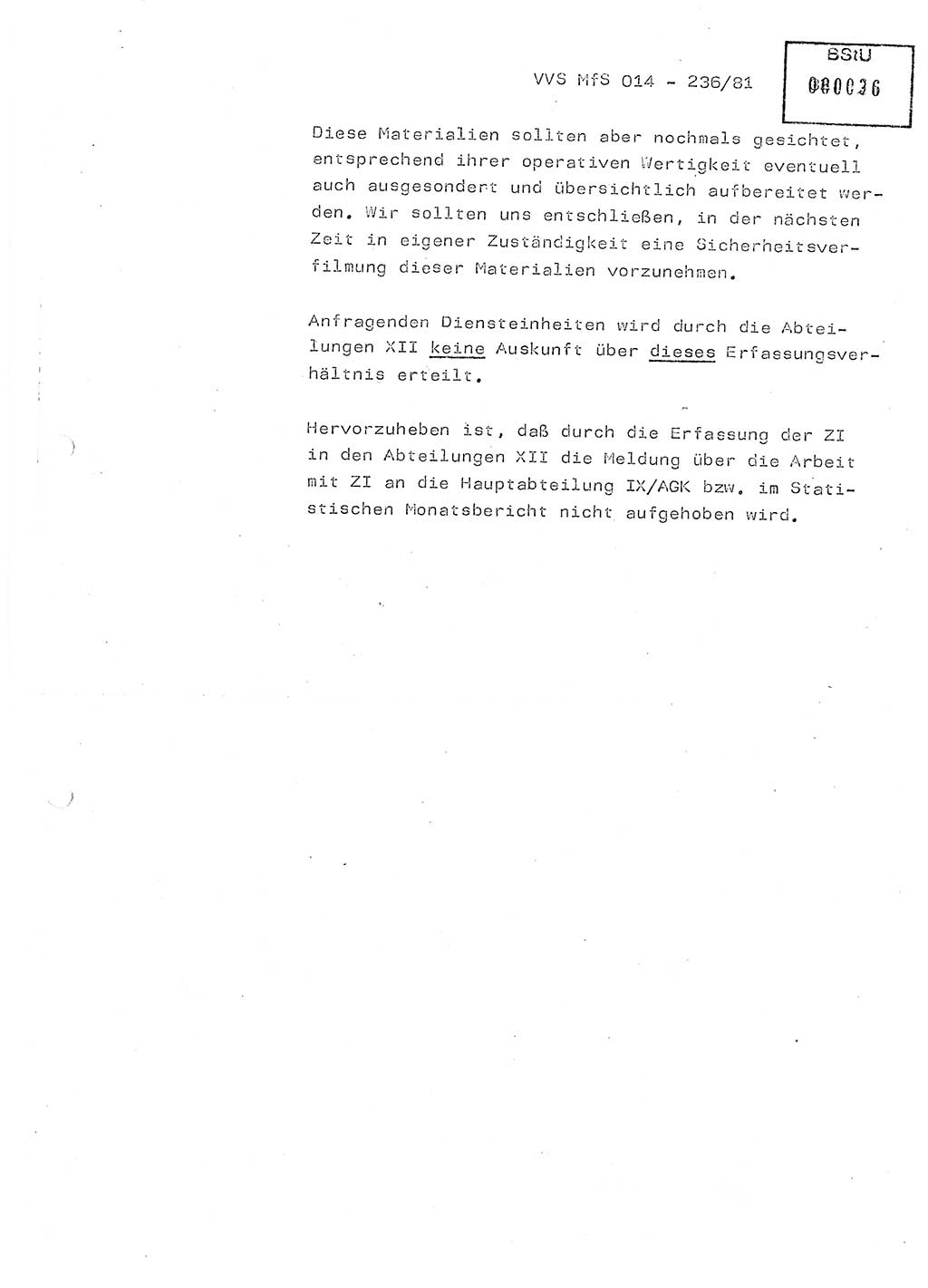 Thesen zum Einführungsvortrag für die Schulung zur Richtlinie Nr. 2/81 [zur Arbeit mit Zelleninformatoren (ZI)] des Genossen Minister (Generaloberst Erich Mielke), Ministerium für Staatssicherheit (MfS) [Deutsche Demokratische Republik (DDR)], Hauptabteilung (HA) Ⅸ, Vertrauliche Verschlußsache (VVS) 014-326/81, Berlin 1981, Seite 32 (Th. Sch. RL 2/81 MfS DDR HA Ⅸ VVS 014-326/81 1981, S. 32)