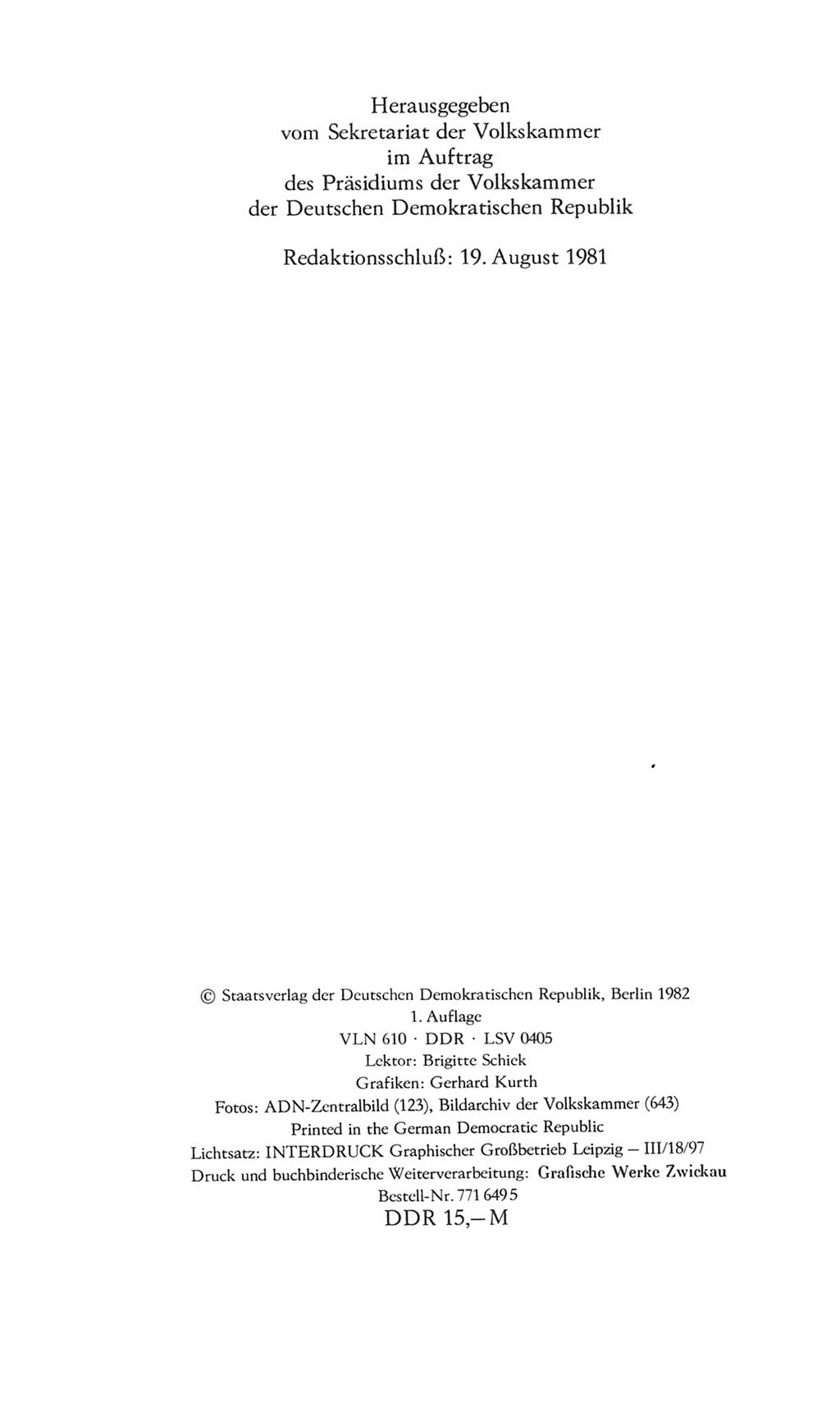 Volkskammer (VK) der Deutschen Demokratischen Republik (DDR), 8. Wahlperiode 1981-1986, Seite 4 (VK. DDR 8. WP. 1981-1986, S. 4)