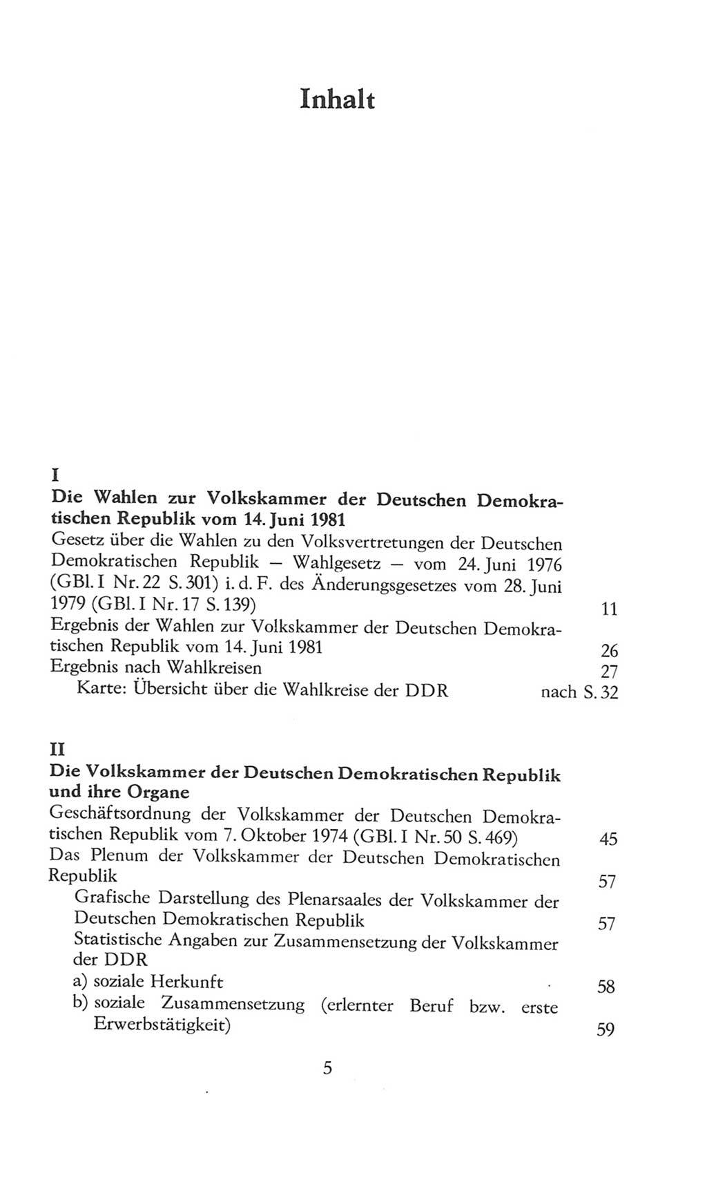Volkskammer (VK) der Deutschen Demokratischen Republik (DDR), 8. Wahlperiode 1981-1986, Seite 5 (VK. DDR 8. WP. 1981-1986, S. 5)