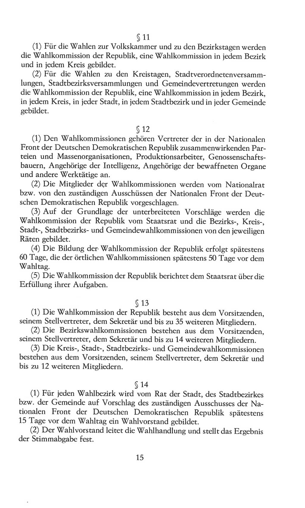 Volkskammer (VK) der Deutschen Demokratischen Republik (DDR), 8. Wahlperiode 1981-1986, Seite 15 (VK. DDR 8. WP. 1981-1986, S. 15)