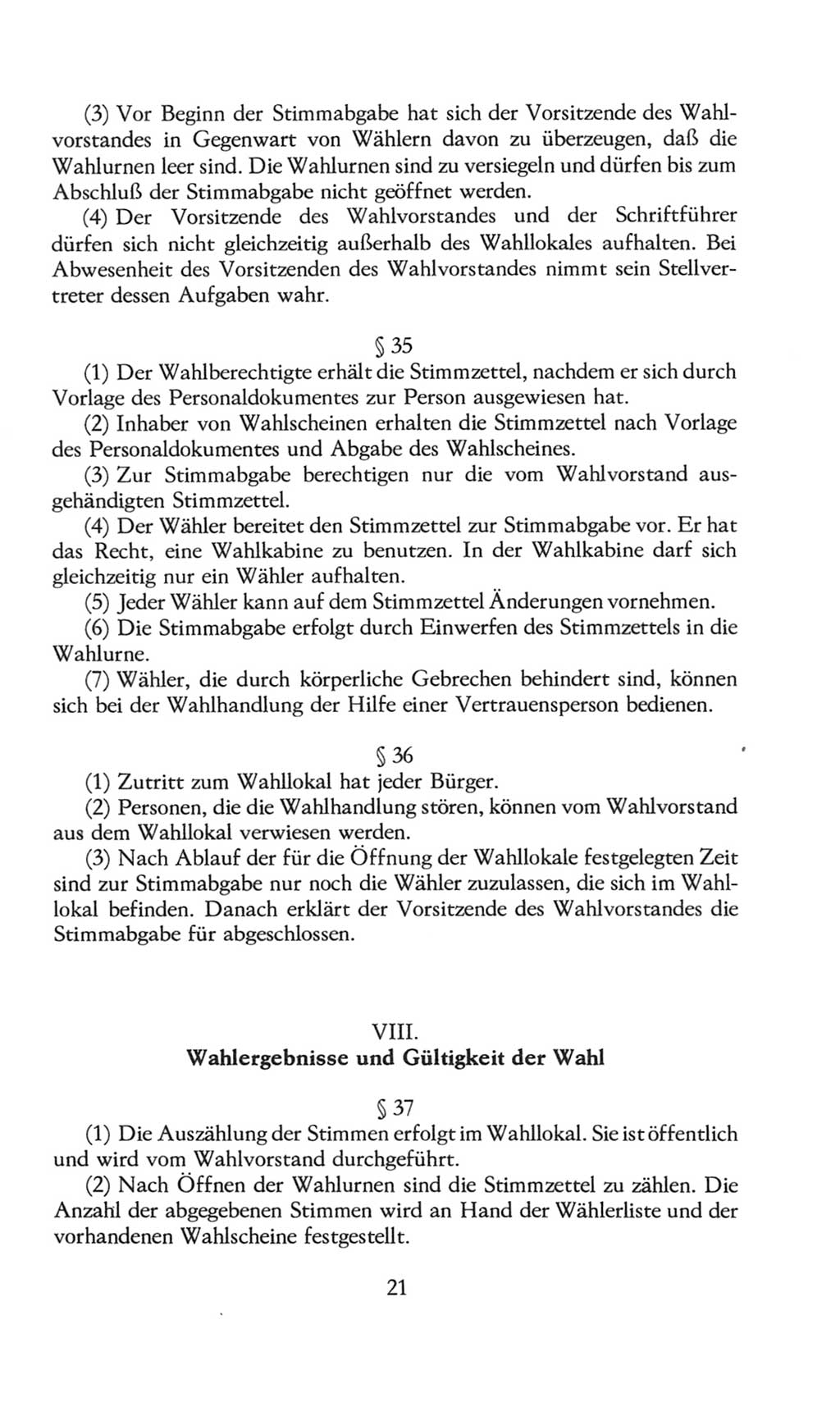 Volkskammer (VK) der Deutschen Demokratischen Republik (DDR), 8. Wahlperiode 1981-1986, Seite 21 (VK. DDR 8. WP. 1981-1986, S. 21)