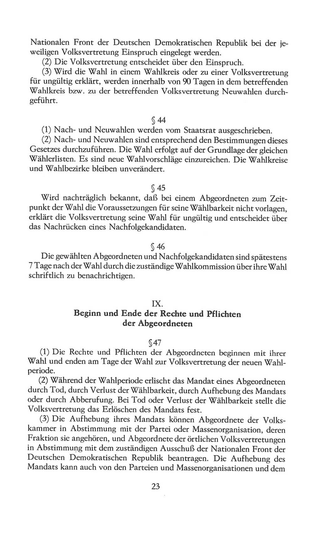 Volkskammer (VK) der Deutschen Demokratischen Republik (DDR), 8. Wahlperiode 1981-1986, Seite 23 (VK. DDR 8. WP. 1981-1986, S. 23)