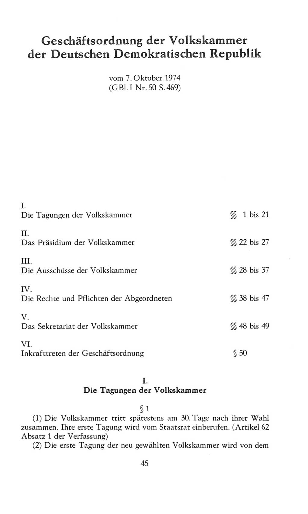 Volkskammer (VK) der Deutschen Demokratischen Republik (DDR), 8. Wahlperiode 1981-1986, Seite 45 (VK. DDR 8. WP. 1981-1986, S. 45)