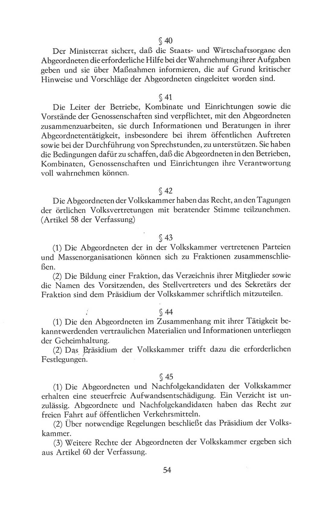 Volkskammer (VK) der Deutschen Demokratischen Republik (DDR), 8. Wahlperiode 1981-1986, Seite 54 (VK. DDR 8. WP. 1981-1986, S. 54)