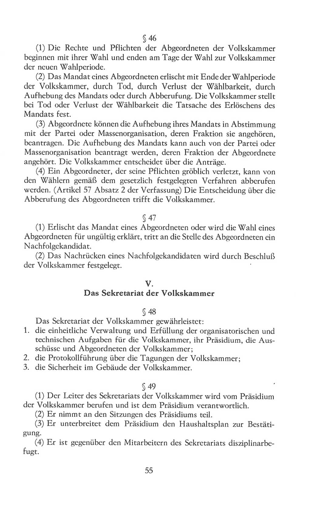 Volkskammer (VK) der Deutschen Demokratischen Republik (DDR), 8. Wahlperiode 1981-1986, Seite 55 (VK. DDR 8. WP. 1981-1986, S. 55)
