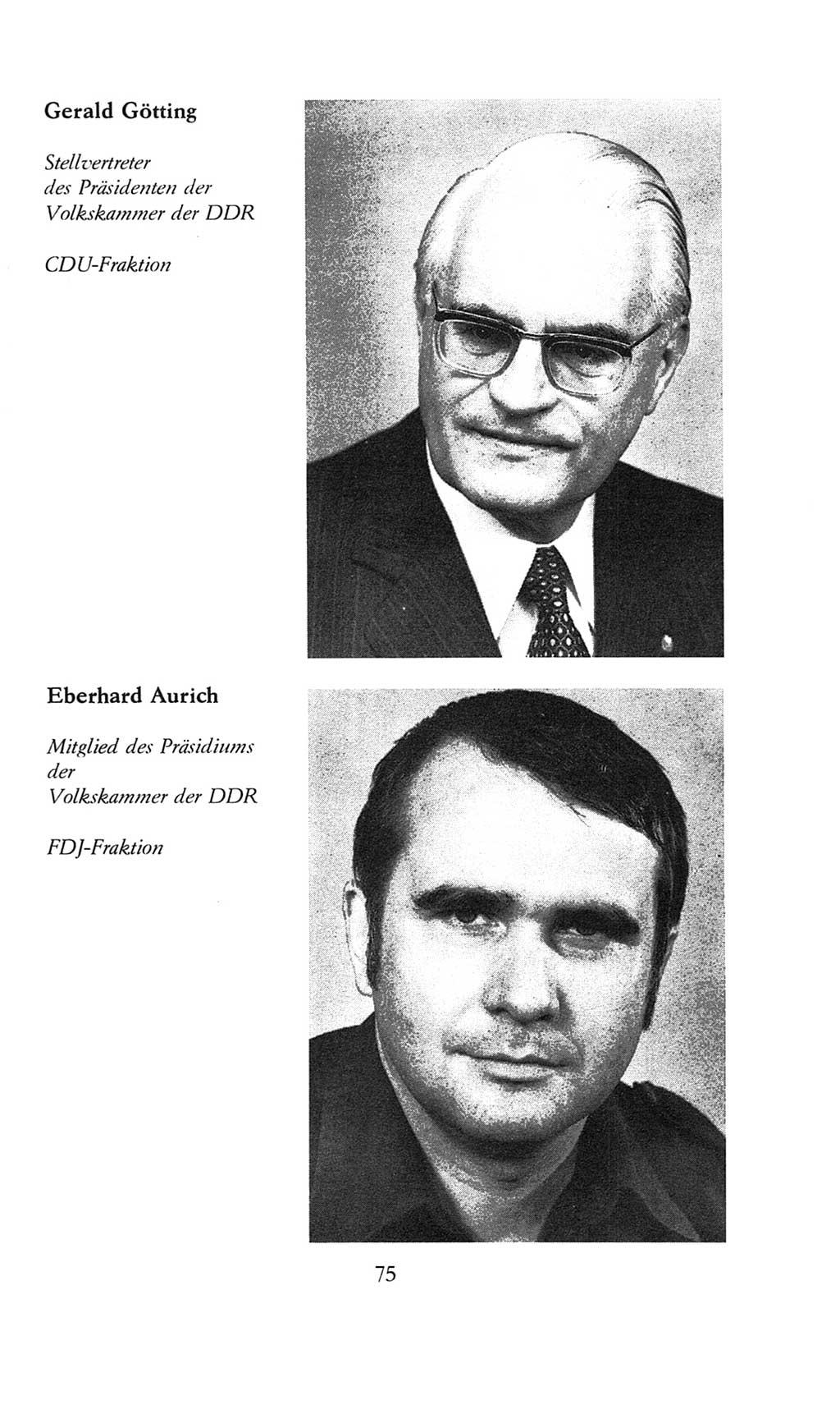 Volkskammer (VK) der Deutschen Demokratischen Republik (DDR), 8. Wahlperiode 1981-1986, Seite 75 (VK. DDR 8. WP. 1981-1986, S. 75)