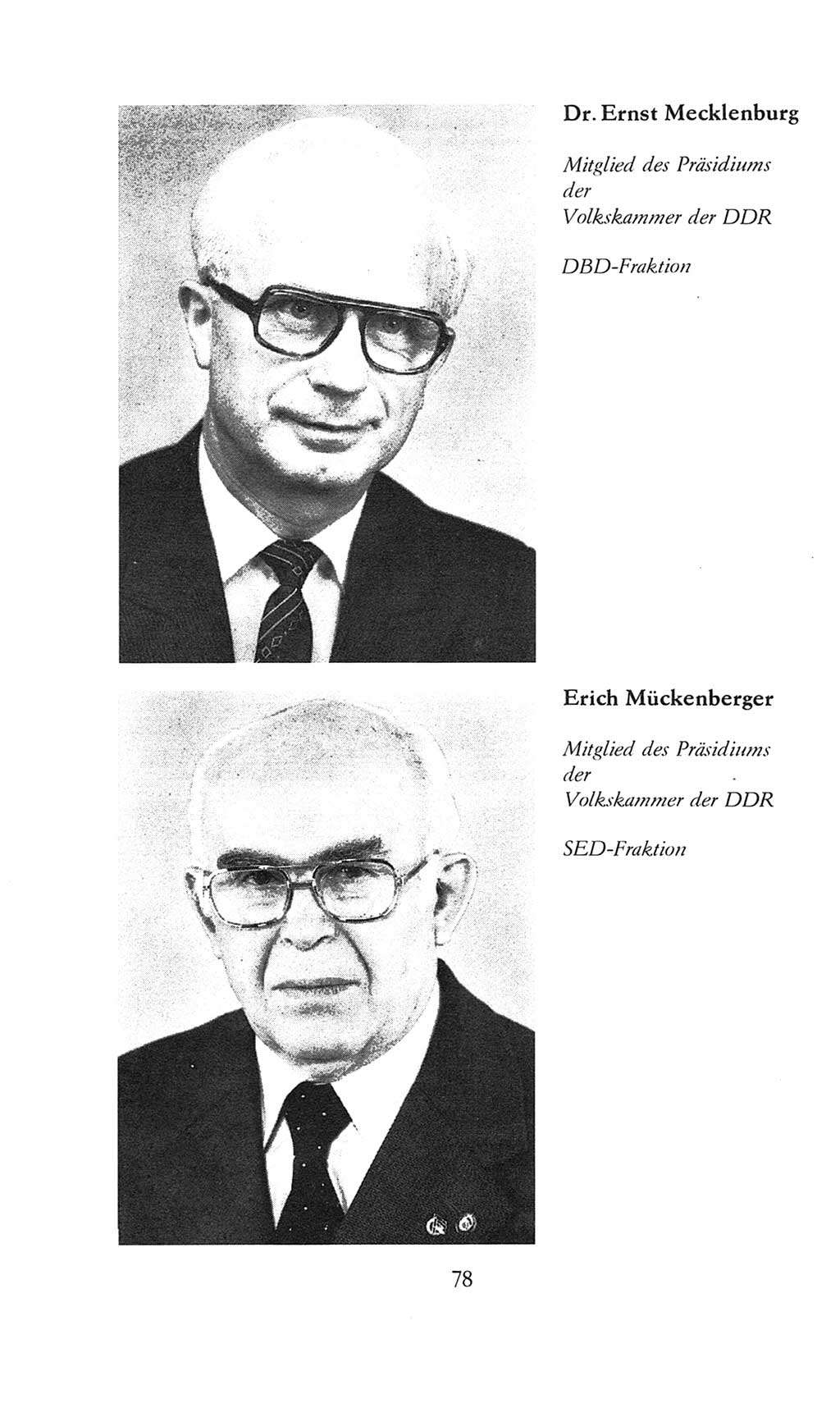 Volkskammer (VK) der Deutschen Demokratischen Republik (DDR), 8. Wahlperiode 1981-1986, Seite 78 (VK. DDR 8. WP. 1981-1986, S. 78)