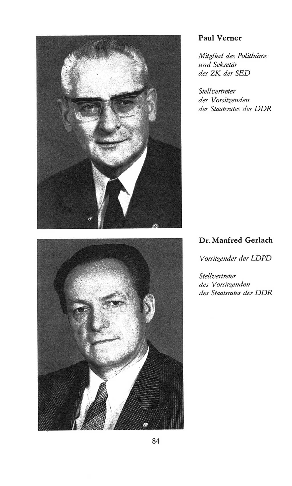 Volkskammer (VK) der Deutschen Demokratischen Republik (DDR), 8. Wahlperiode 1981-1986, Seite 84 (VK. DDR 8. WP. 1981-1986, S. 84)