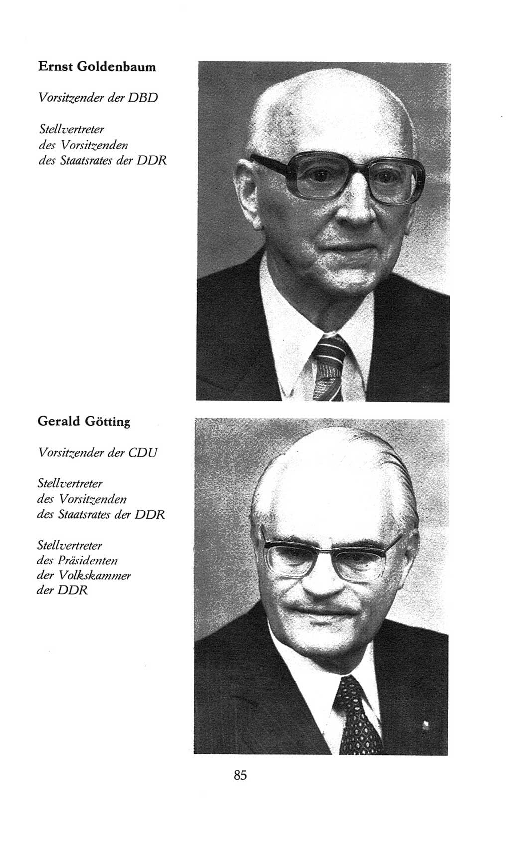 Volkskammer (VK) der Deutschen Demokratischen Republik (DDR), 8. Wahlperiode 1981-1986, Seite 85 (VK. DDR 8. WP. 1981-1986, S. 85)