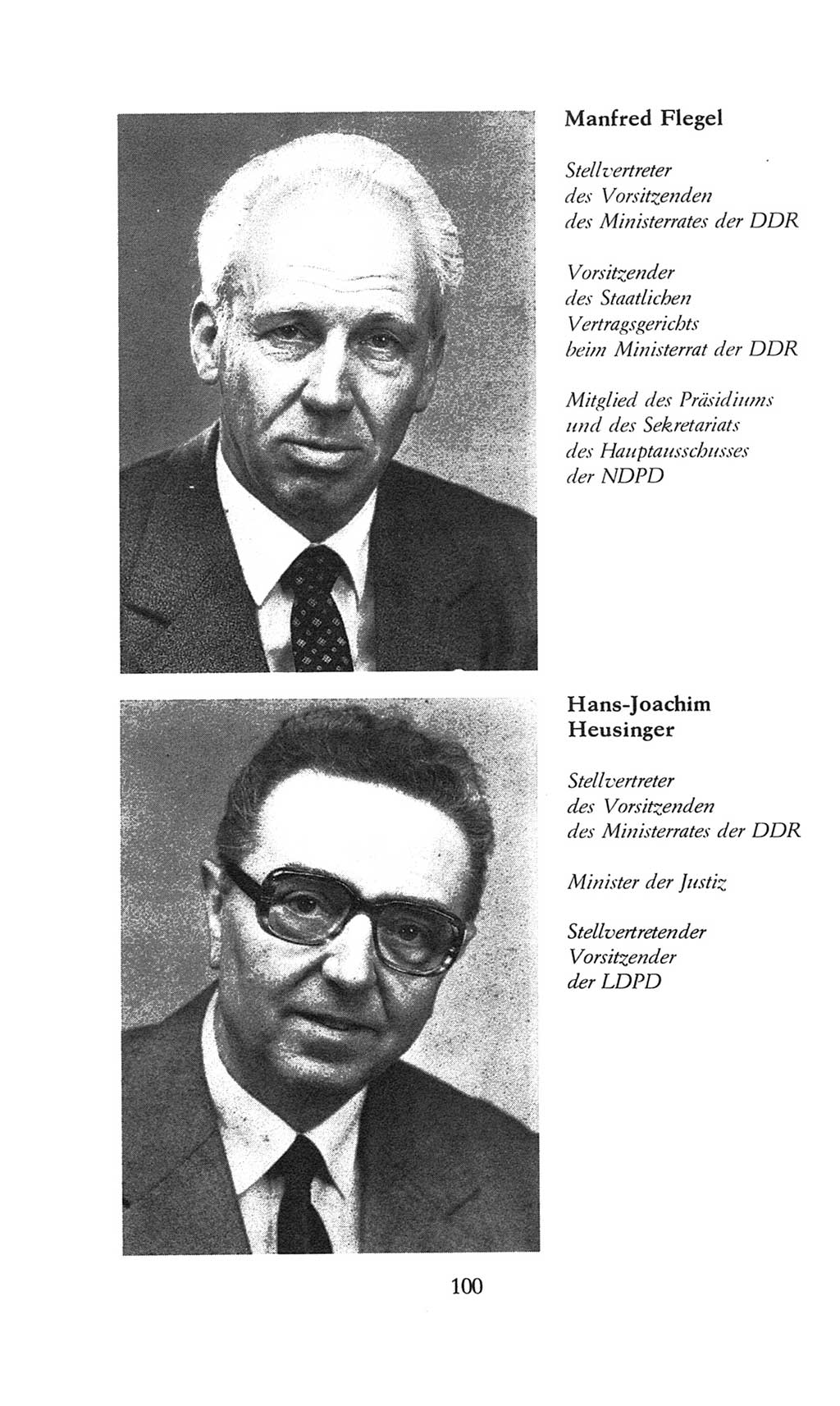 Volkskammer (VK) der Deutschen Demokratischen Republik (DDR), 8. Wahlperiode 1981-1986, Seite 100 (VK. DDR 8. WP. 1981-1986, S. 100)
