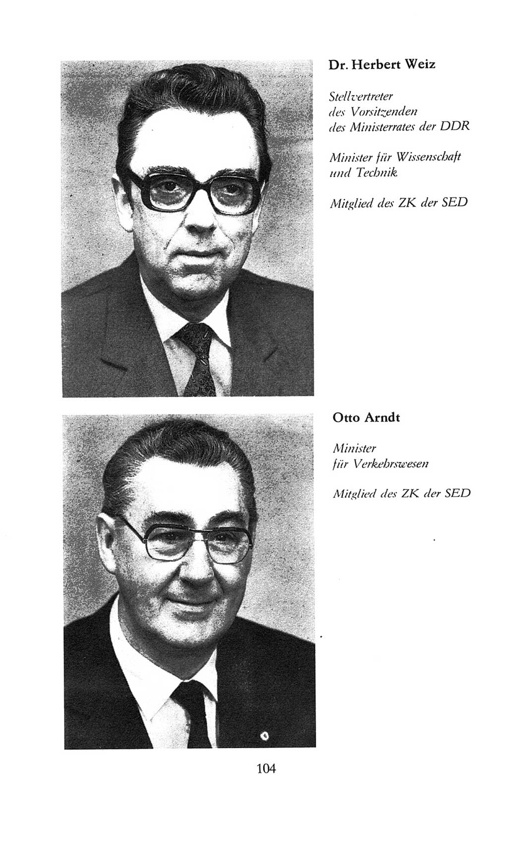 Volkskammer (VK) der Deutschen Demokratischen Republik (DDR), 8. Wahlperiode 1981-1986, Seite 104 (VK. DDR 8. WP. 1981-1986, S. 104)