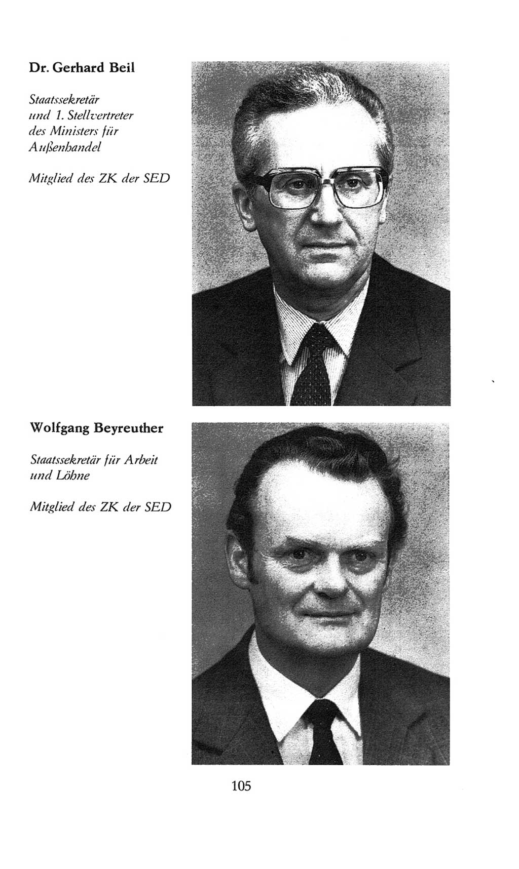Volkskammer (VK) der Deutschen Demokratischen Republik (DDR), 8. Wahlperiode 1981-1986, Seite 105 (VK. DDR 8. WP. 1981-1986, S. 105)