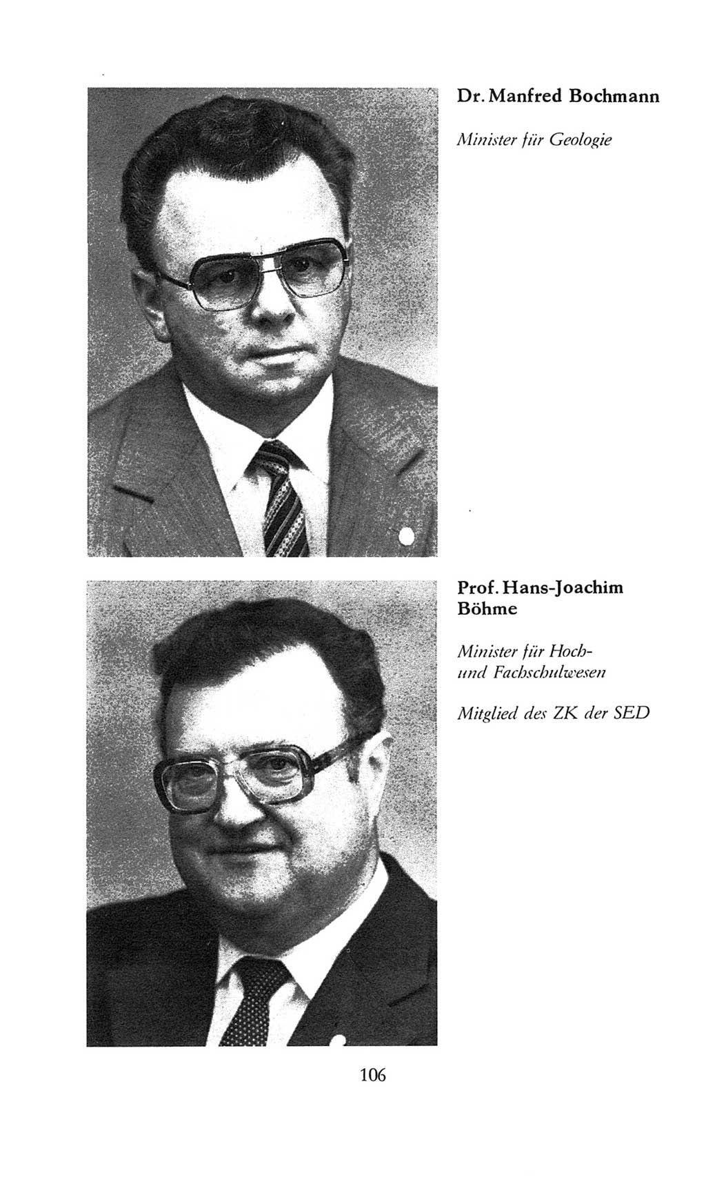 Volkskammer (VK) der Deutschen Demokratischen Republik (DDR), 8. Wahlperiode 1981-1986, Seite 106 (VK. DDR 8. WP. 1981-1986, S. 106)