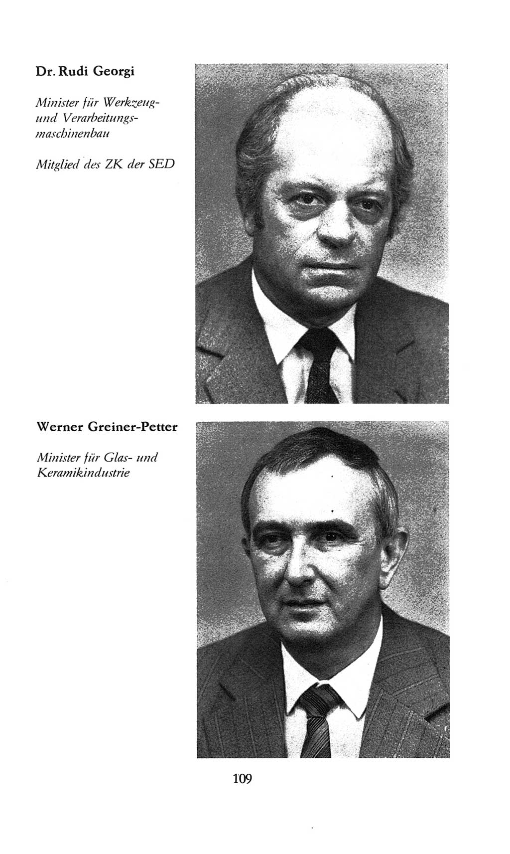 Volkskammer (VK) der Deutschen Demokratischen Republik (DDR), 8. Wahlperiode 1981-1986, Seite 109 (VK. DDR 8. WP. 1981-1986, S. 109)