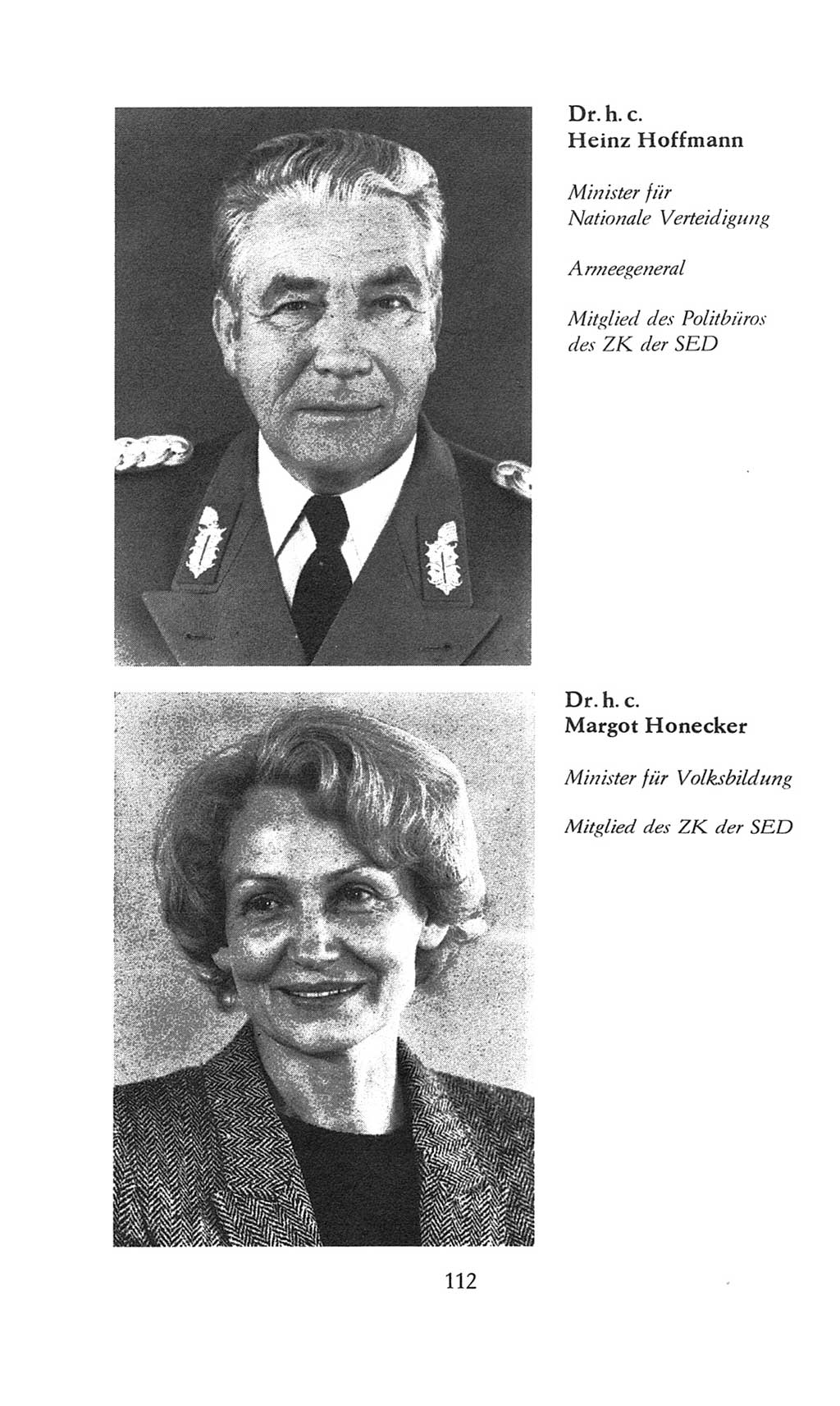 Volkskammer (VK) der Deutschen Demokratischen Republik (DDR), 8. Wahlperiode 1981-1986, Seite 112 (VK. DDR 8. WP. 1981-1986, S. 112)