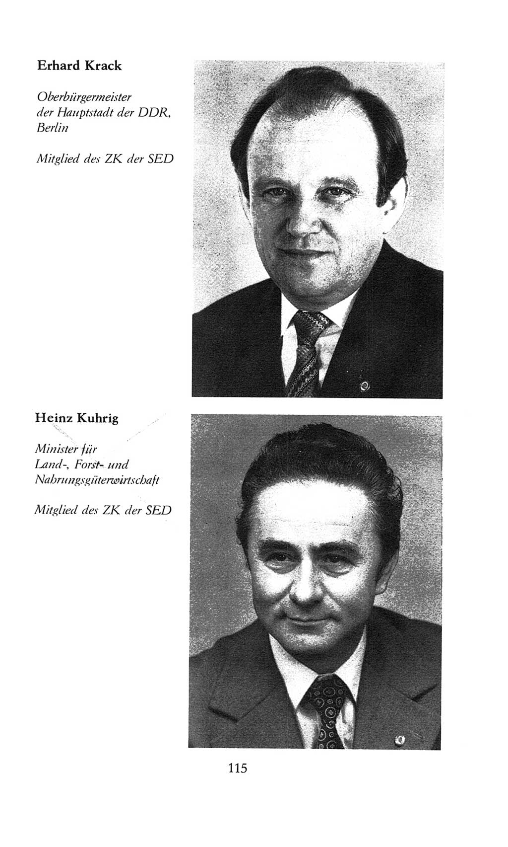 Volkskammer (VK) der Deutschen Demokratischen Republik (DDR), 8. Wahlperiode 1981-1986, Seite 115 (VK. DDR 8. WP. 1981-1986, S. 115)