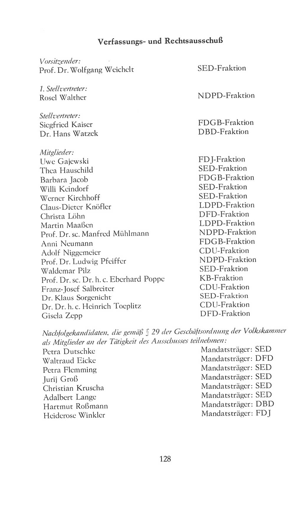 Volkskammer (VK) der Deutschen Demokratischen Republik (DDR), 8. Wahlperiode 1981-1986, Seite 128 (VK. DDR 8. WP. 1981-1986, S. 128)
