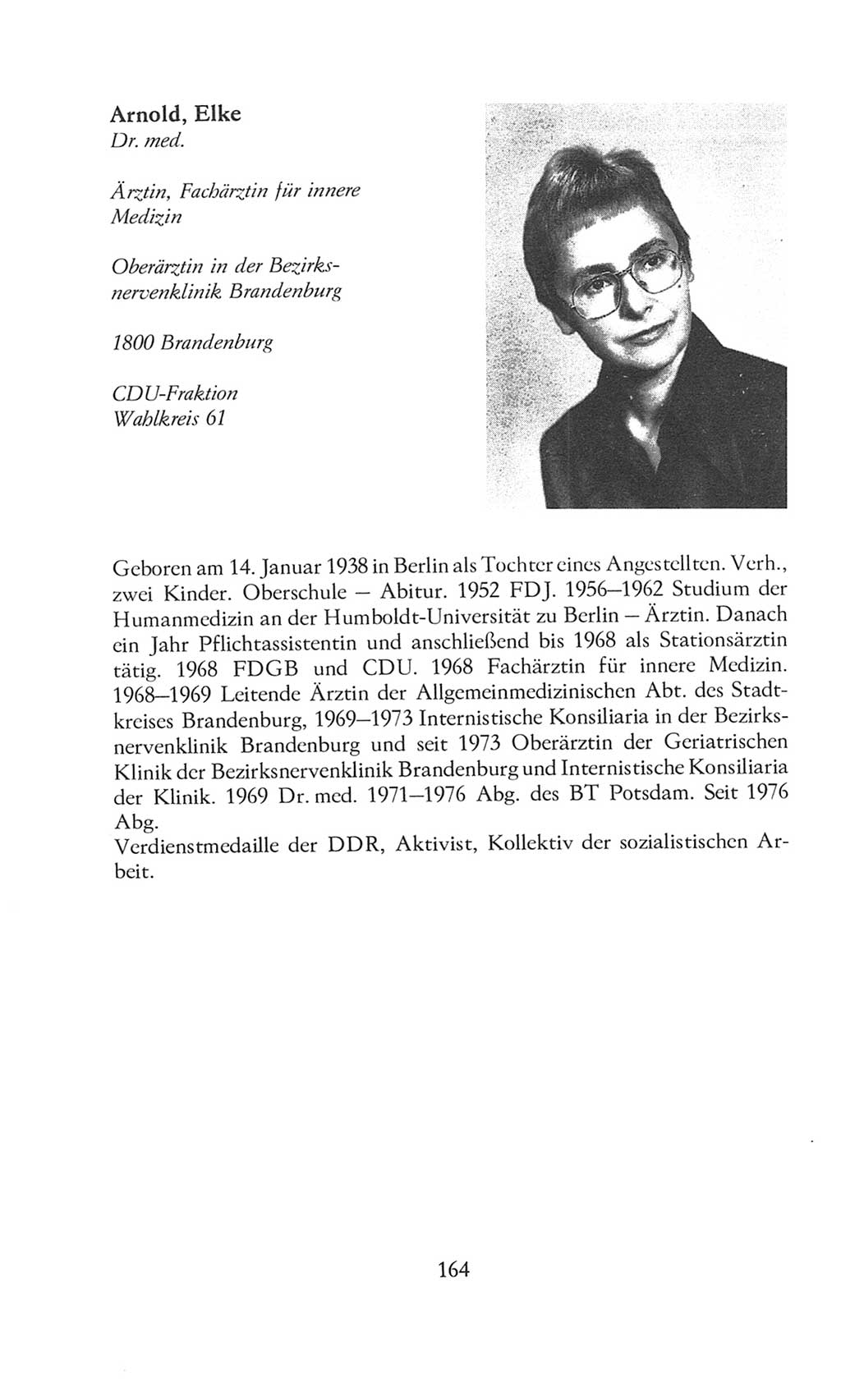 Volkskammer (VK) der Deutschen Demokratischen Republik (DDR), 8. Wahlperiode 1981-1986, Seite 164 (VK. DDR 8. WP. 1981-1986, S. 164)