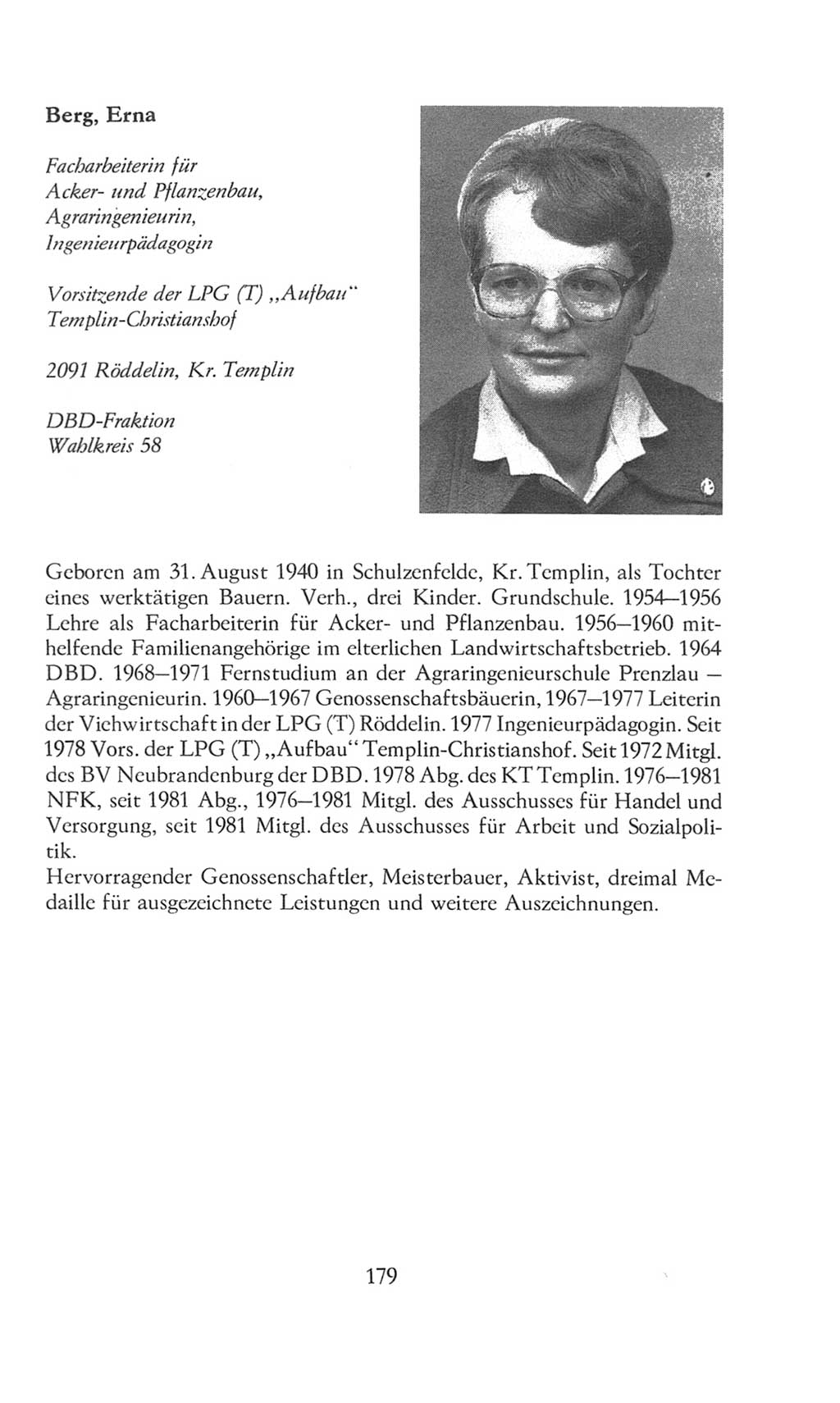 Volkskammer (VK) der Deutschen Demokratischen Republik (DDR), 8. Wahlperiode 1981-1986, Seite 179 (VK. DDR 8. WP. 1981-1986, S. 179)