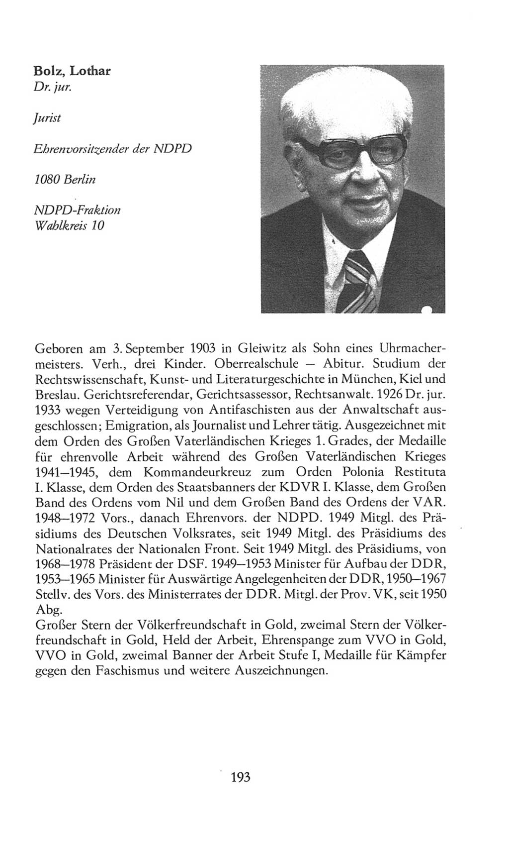Volkskammer (VK) der Deutschen Demokratischen Republik (DDR), 8. Wahlperiode 1981-1986, Seite 193 (VK. DDR 8. WP. 1981-1986, S. 193)