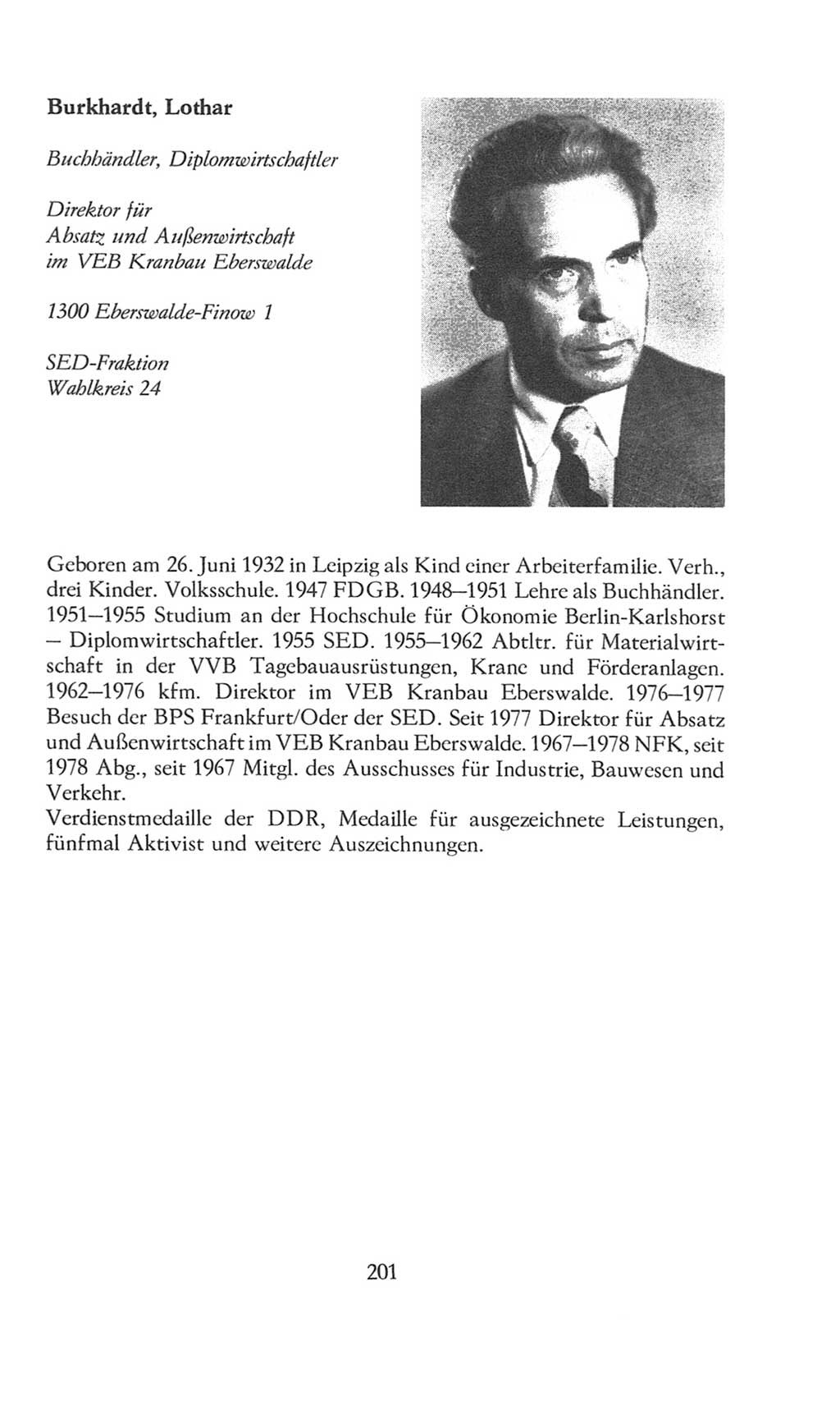 Volkskammer (VK) der Deutschen Demokratischen Republik (DDR), 8. Wahlperiode 1981-1986, Seite 201 (VK. DDR 8. WP. 1981-1986, S. 201)