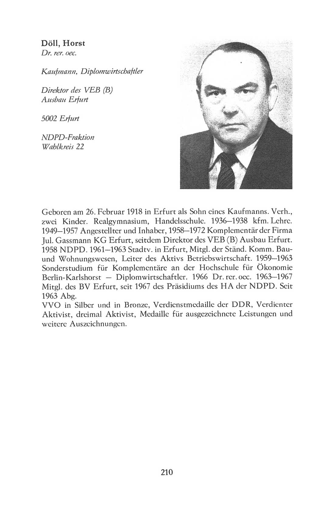 Volkskammer (VK) der Deutschen Demokratischen Republik (DDR), 8. Wahlperiode 1981-1986, Seite 210 (VK. DDR 8. WP. 1981-1986, S. 210)