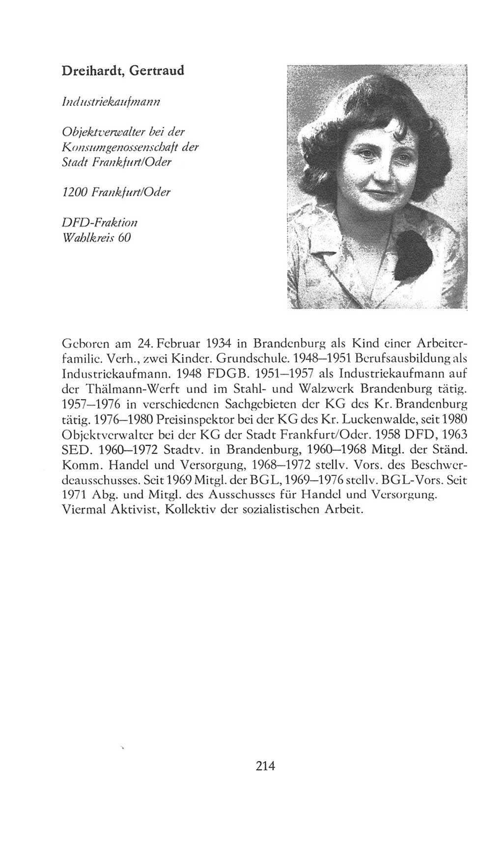 Volkskammer (VK) der Deutschen Demokratischen Republik (DDR), 8. Wahlperiode 1981-1986, Seite 214 (VK. DDR 8. WP. 1981-1986, S. 214)