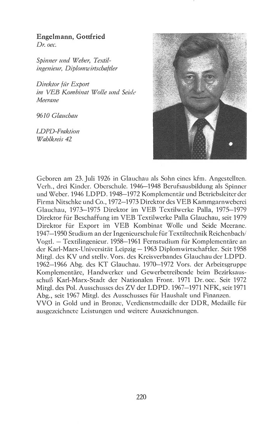 Volkskammer (VK) der Deutschen Demokratischen Republik (DDR), 8. Wahlperiode 1981-1986, Seite 220 (VK. DDR 8. WP. 1981-1986, S. 220)