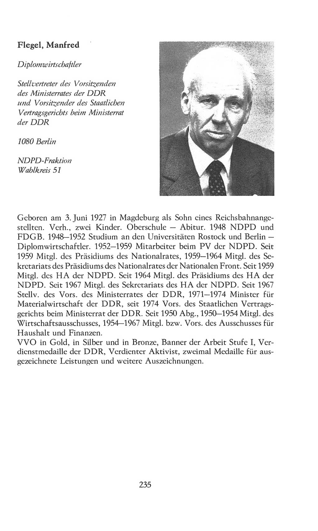 Volkskammer (VK) der Deutschen Demokratischen Republik (DDR), 8. Wahlperiode 1981-1986, Seite 235 (VK. DDR 8. WP. 1981-1986, S. 235)