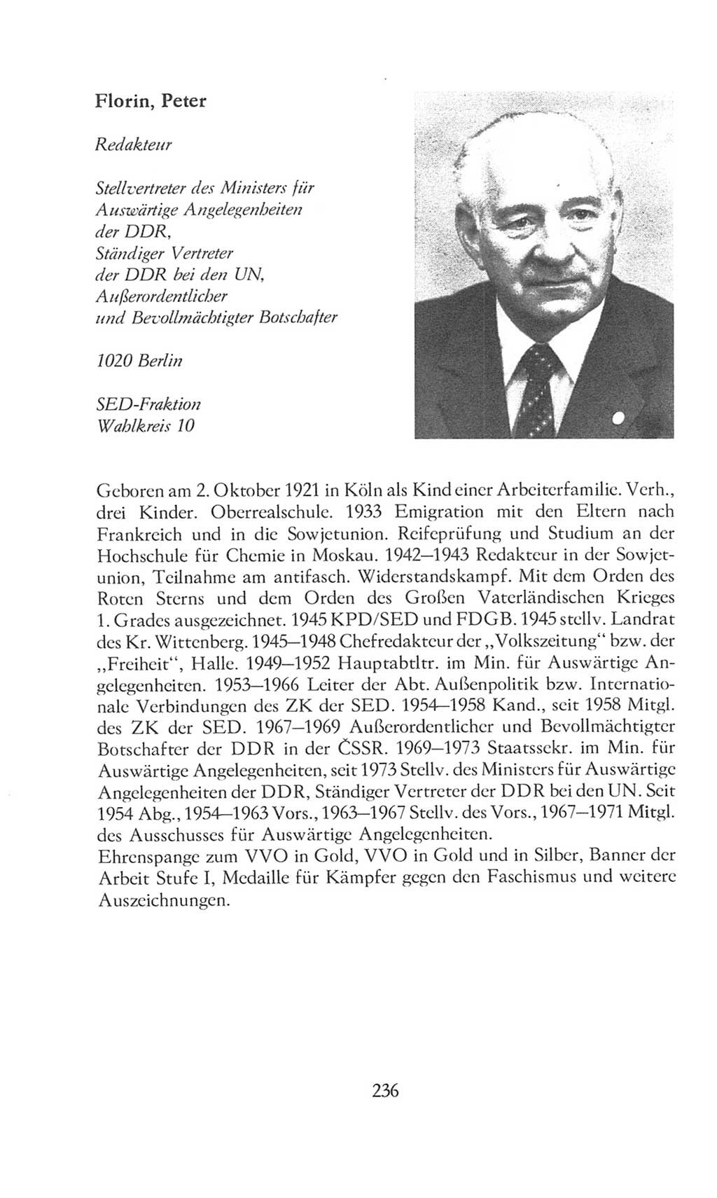 Volkskammer (VK) der Deutschen Demokratischen Republik (DDR), 8. Wahlperiode 1981-1986, Seite 236 (VK. DDR 8. WP. 1981-1986, S. 236)