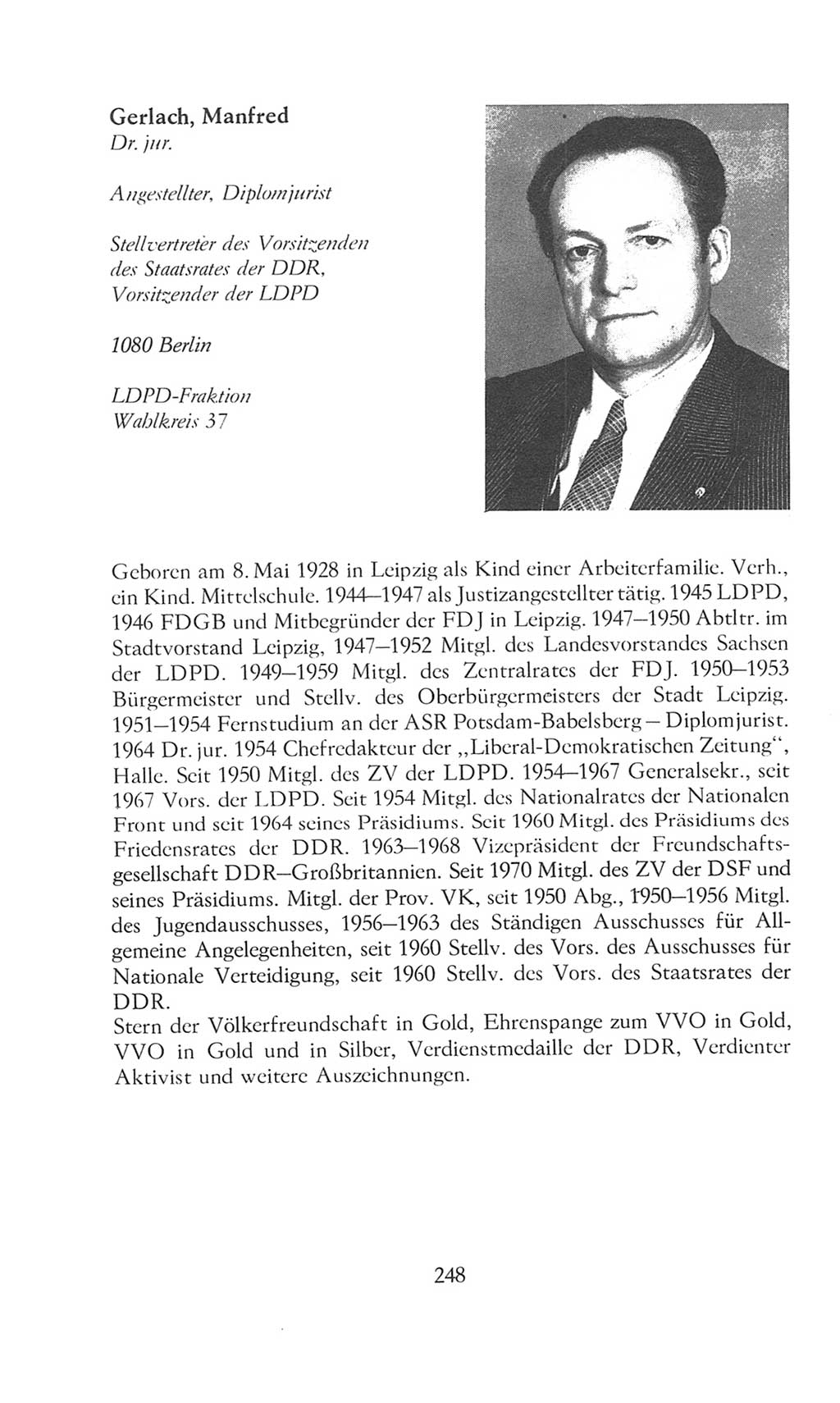 Volkskammer (VK) der Deutschen Demokratischen Republik (DDR), 8. Wahlperiode 1981-1986, Seite 248 (VK. DDR 8. WP. 1981-1986, S. 248)