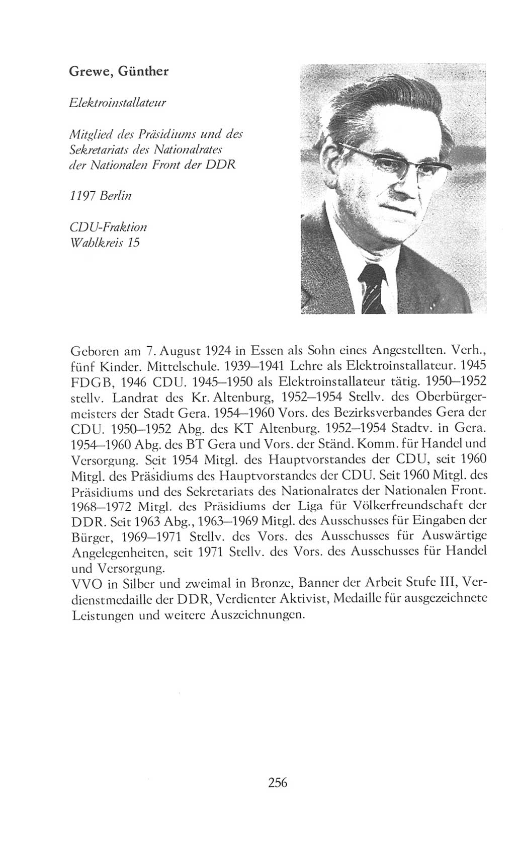 Volkskammer (VK) der Deutschen Demokratischen Republik (DDR), 8. Wahlperiode 1981-1986, Seite 256 (VK. DDR 8. WP. 1981-1986, S. 256)