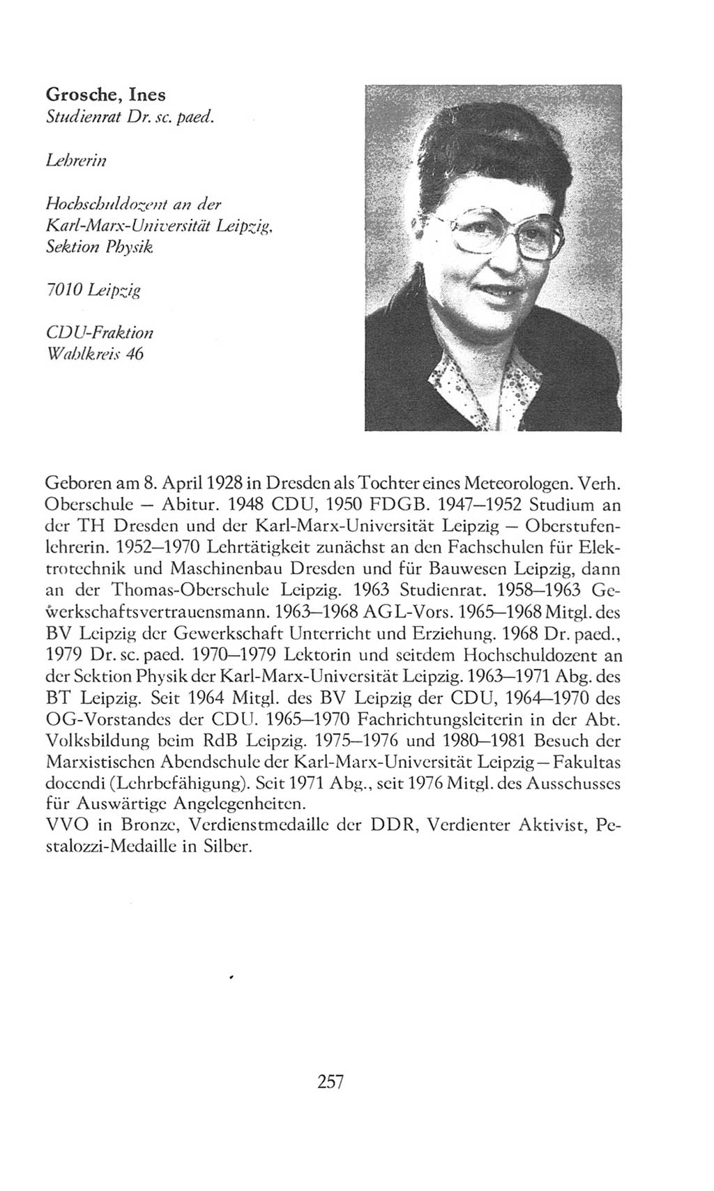 Volkskammer (VK) der Deutschen Demokratischen Republik (DDR), 8. Wahlperiode 1981-1986, Seite 257 (VK. DDR 8. WP. 1981-1986, S. 257)