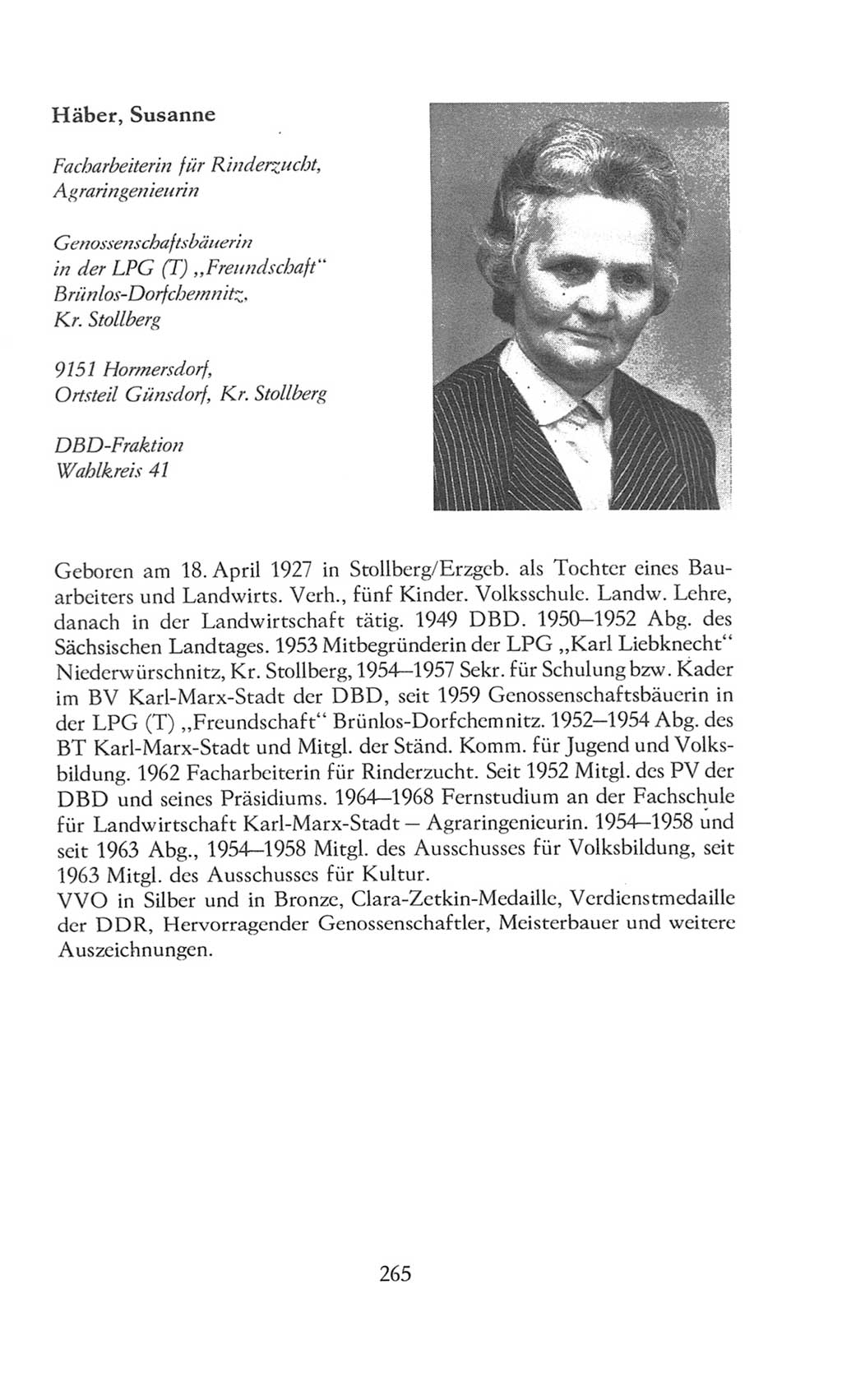 Volkskammer (VK) der Deutschen Demokratischen Republik (DDR), 8. Wahlperiode 1981-1986, Seite 265 (VK. DDR 8. WP. 1981-1986, S. 265)