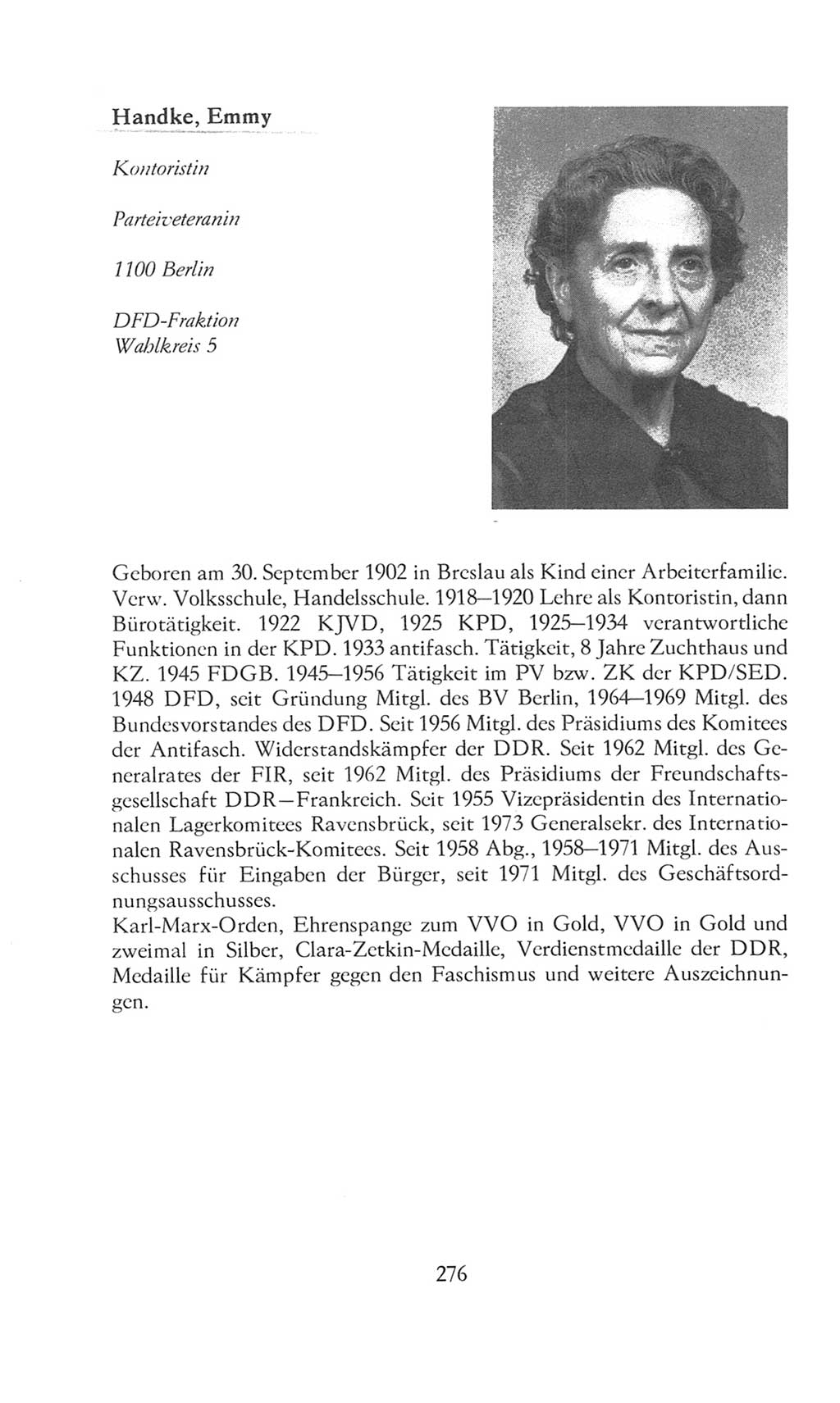 Volkskammer (VK) der Deutschen Demokratischen Republik (DDR), 8. Wahlperiode 1981-1986, Seite 276 (VK. DDR 8. WP. 1981-1986, S. 276)