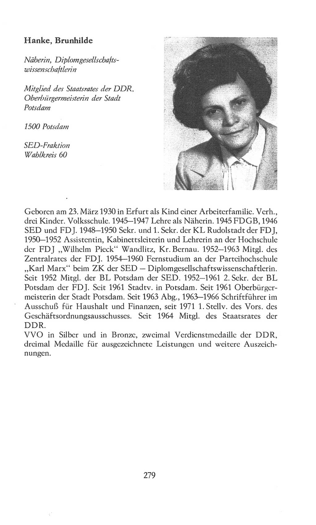 Volkskammer (VK) der Deutschen Demokratischen Republik (DDR), 8. Wahlperiode 1981-1986, Seite 279 (VK. DDR 8. WP. 1981-1986, S. 279)