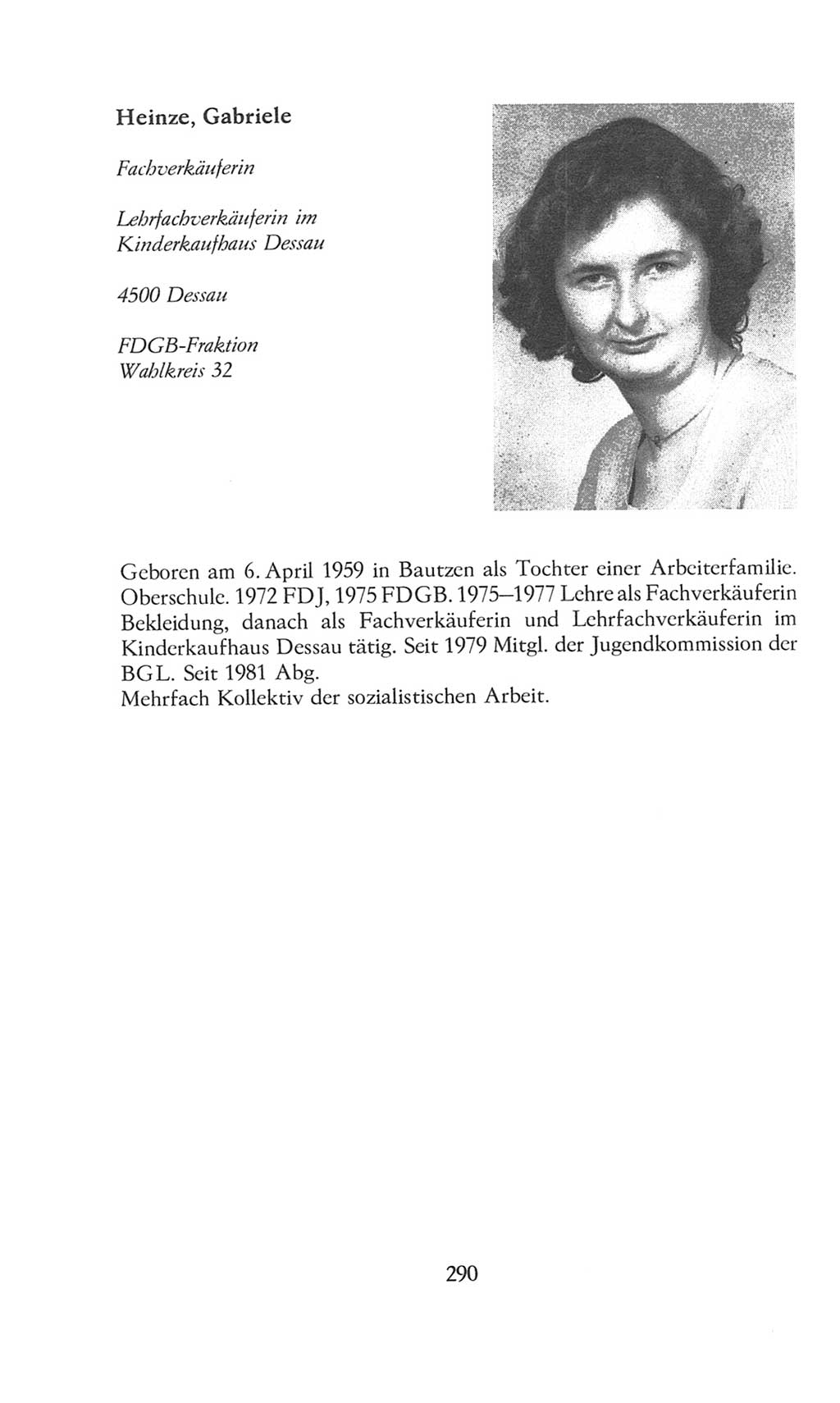Volkskammer (VK) der Deutschen Demokratischen Republik (DDR), 8. Wahlperiode 1981-1986, Seite 290 (VK. DDR 8. WP. 1981-1986, S. 290)